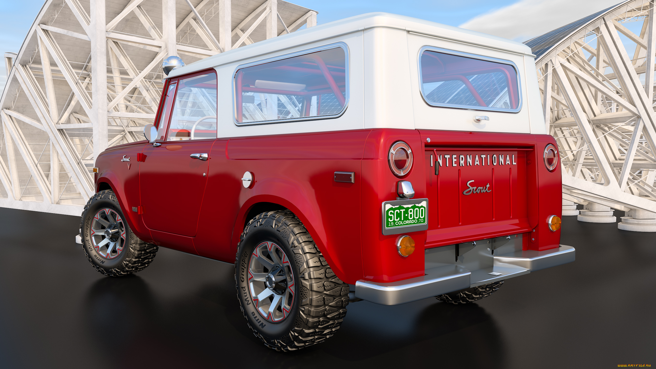 автомобили, 3д, international, 1970г