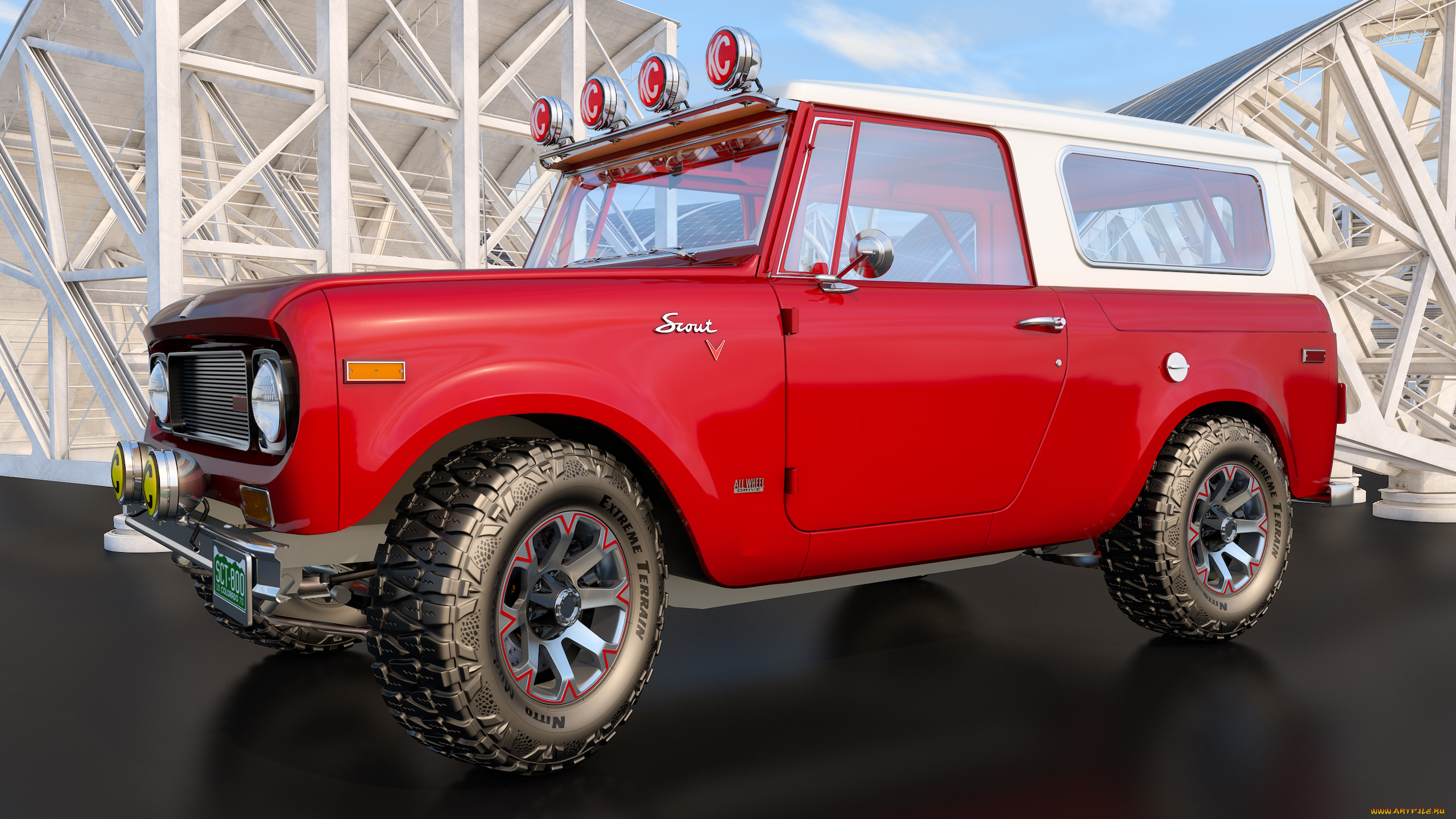 автомобили, 3д, international, 1970г