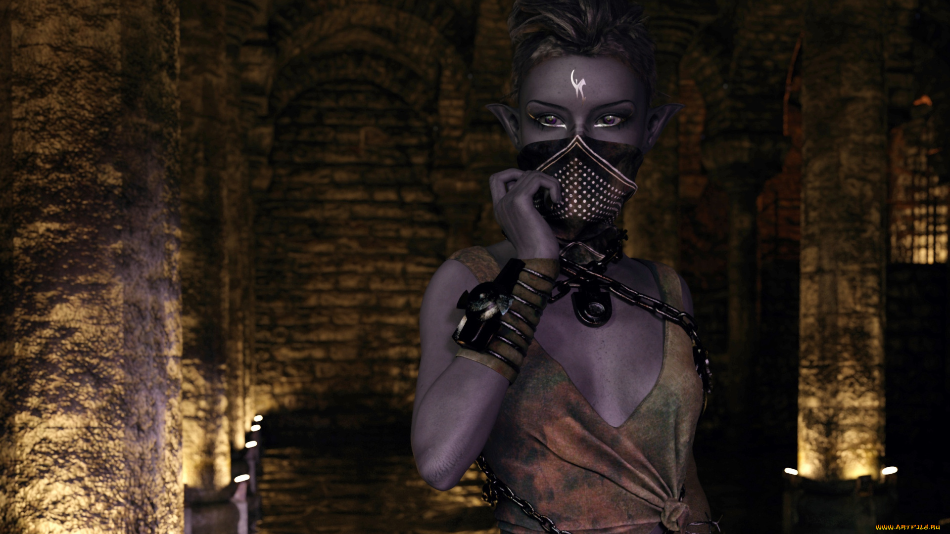 3д, графика, эльфы, , elves, эльфийка, фон, взгляд