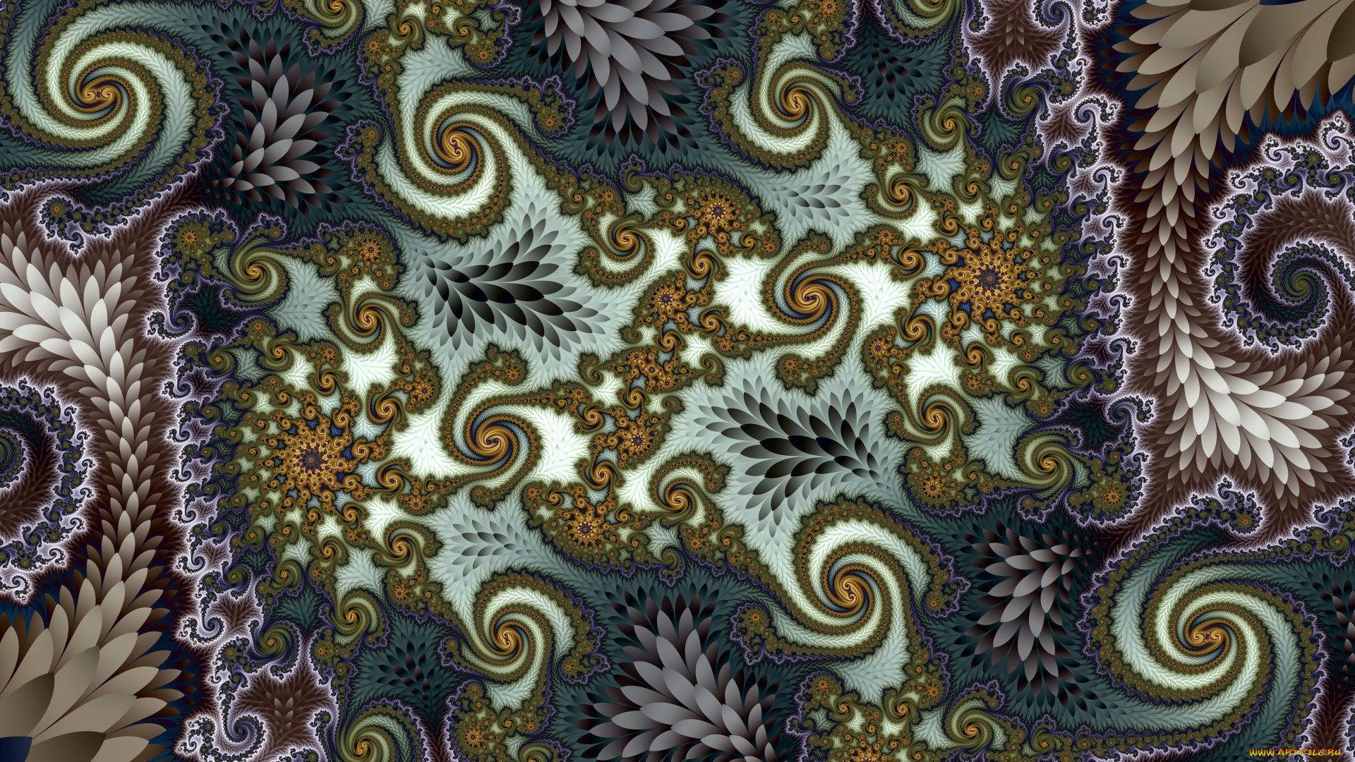 3д, графика, фракталы, , fractal, фон, узор, цвет