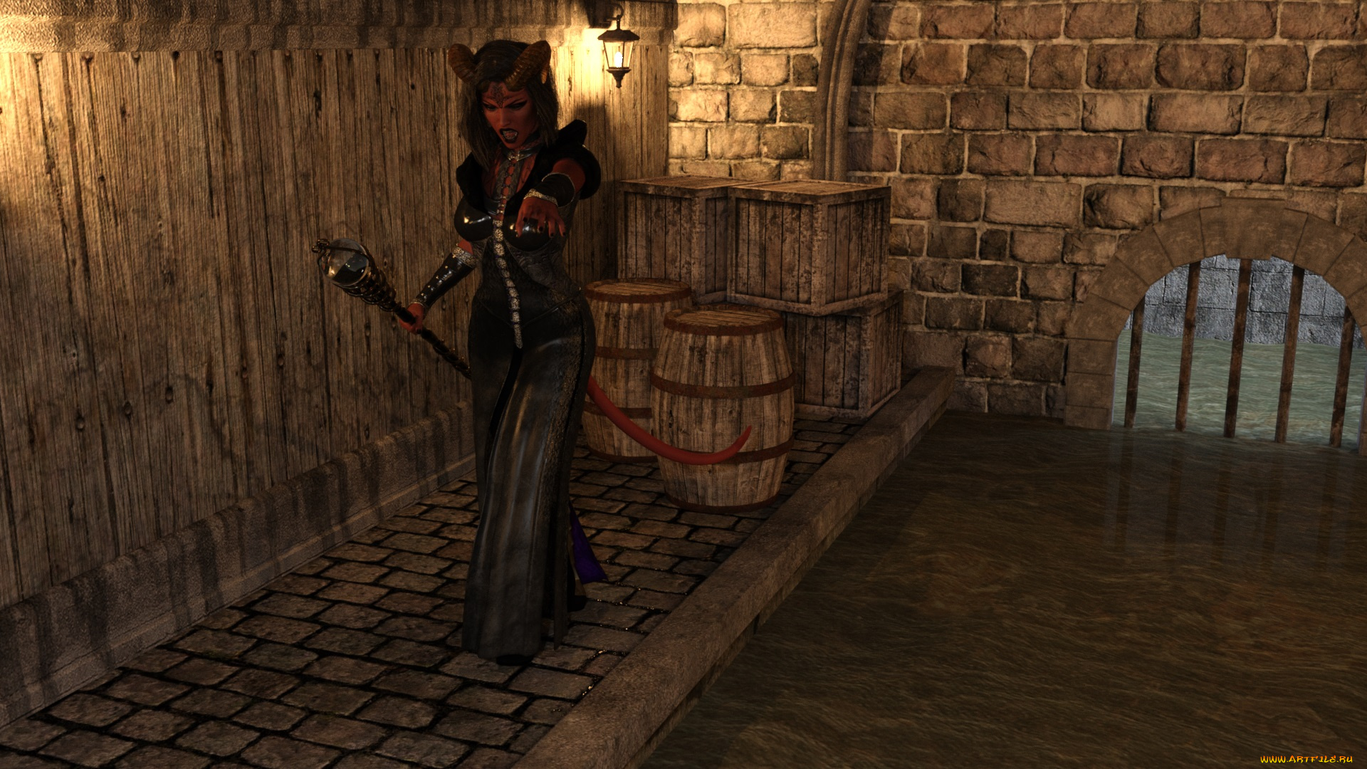 3д, графика, существа, , creatures, девушка, взгляд, фон