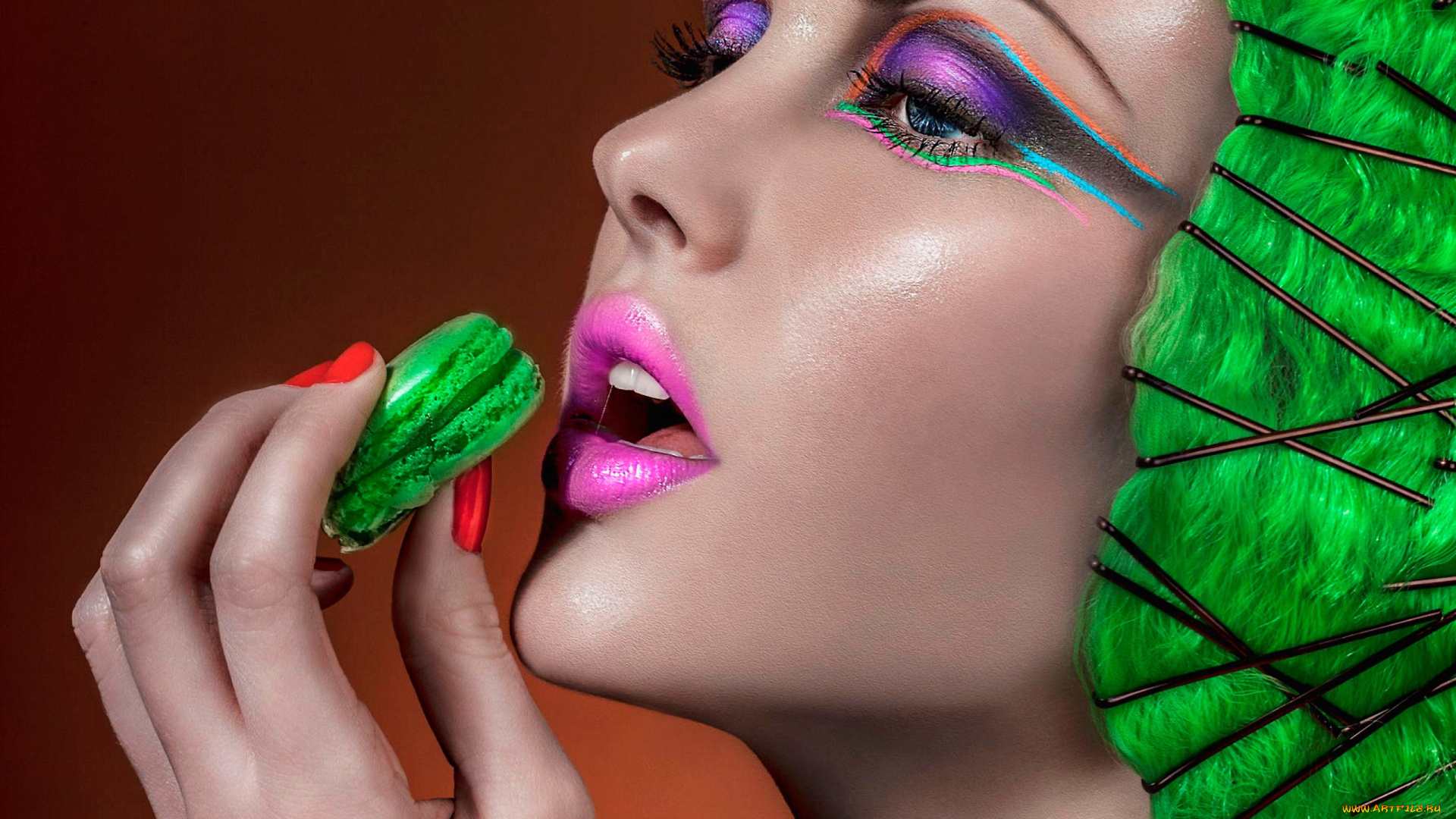 девушки, -unsort, , лица, , портреты, зеленое, губы, глаза