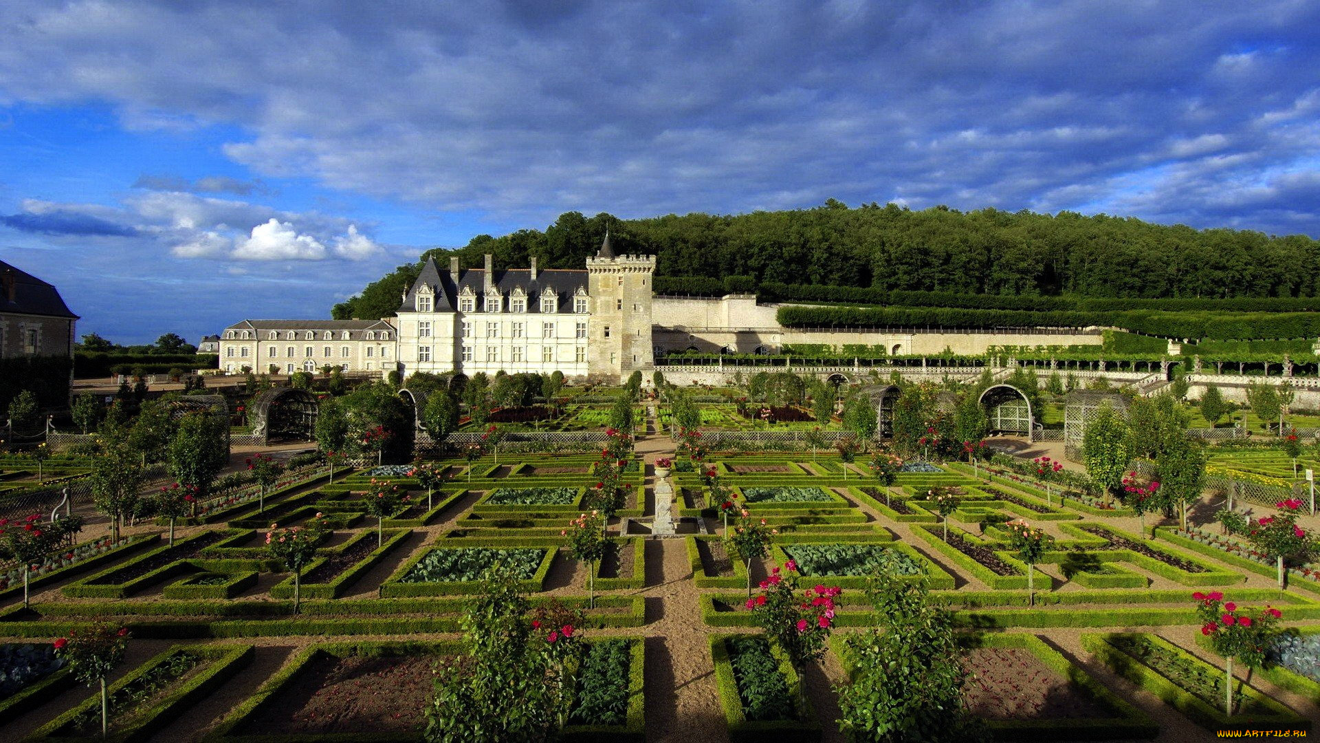 chateau, de, villandry, города, замки, франции, chateau, de, villandry