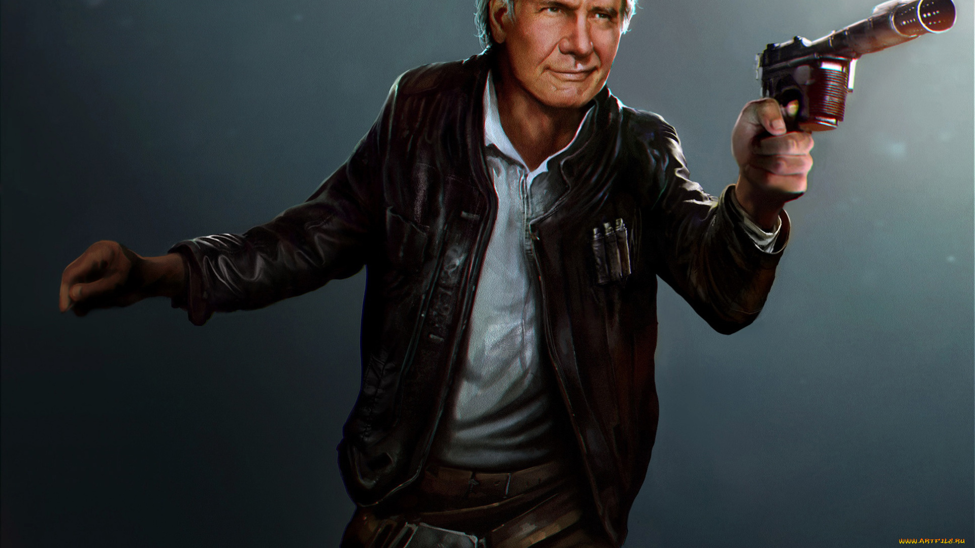 рисованное, люди, мужчина, фон, пистолет