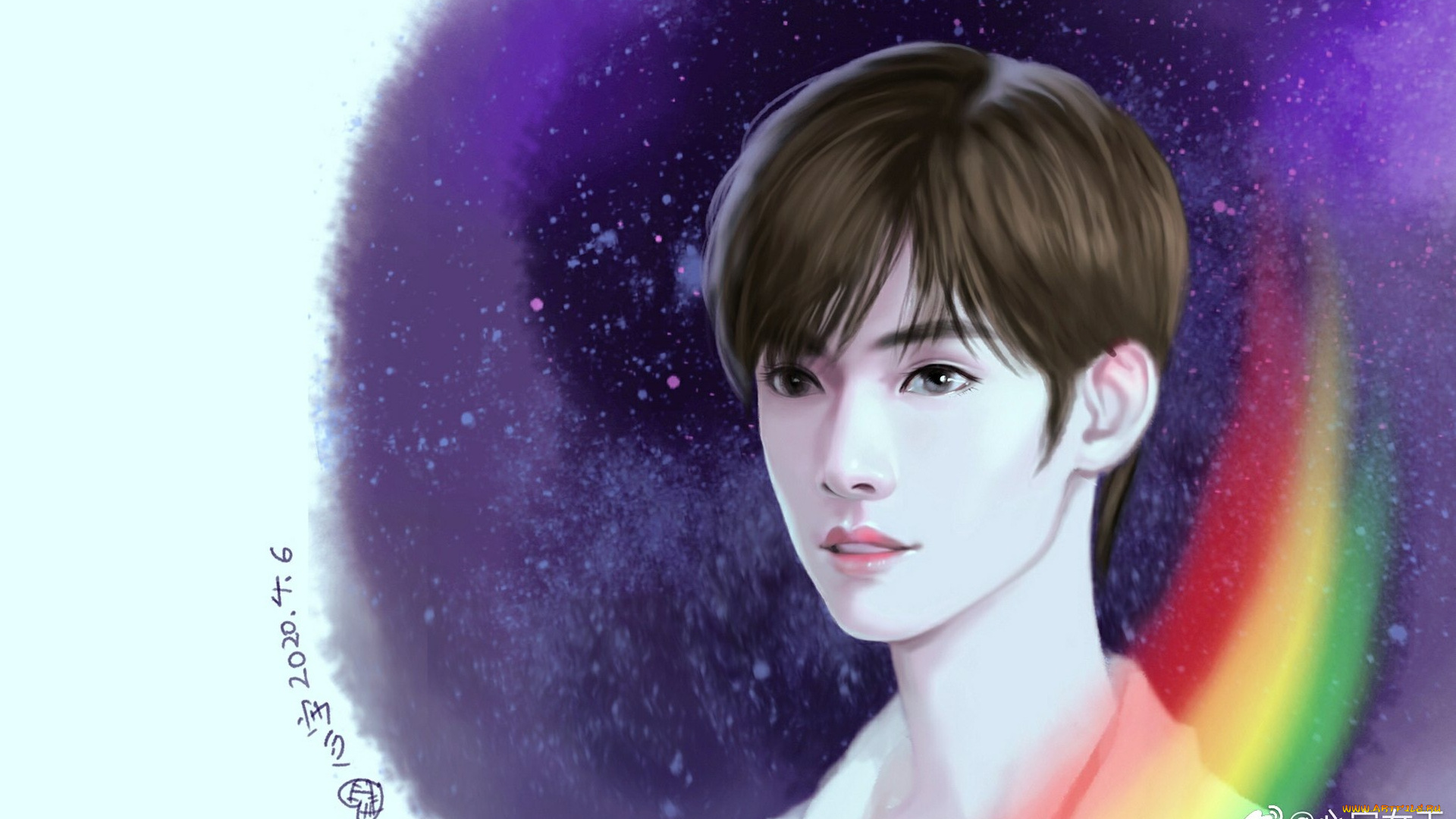 рисованное, люди, сун, цзиян, китайский, актёр, певец