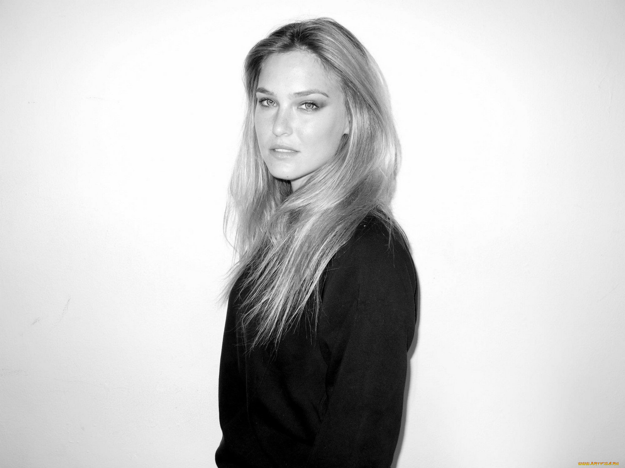 девушки, bar, rafaeli, модель, черно-белая, блондинка, свитер