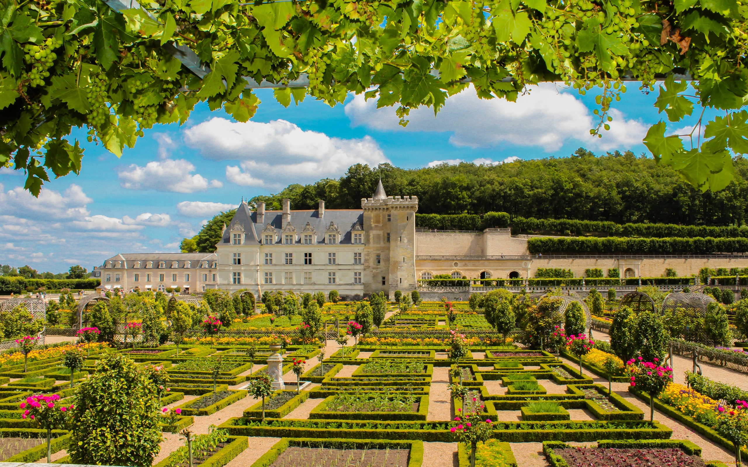 chateau, de, villandry, города, замки, франции, chateau, de, villandry