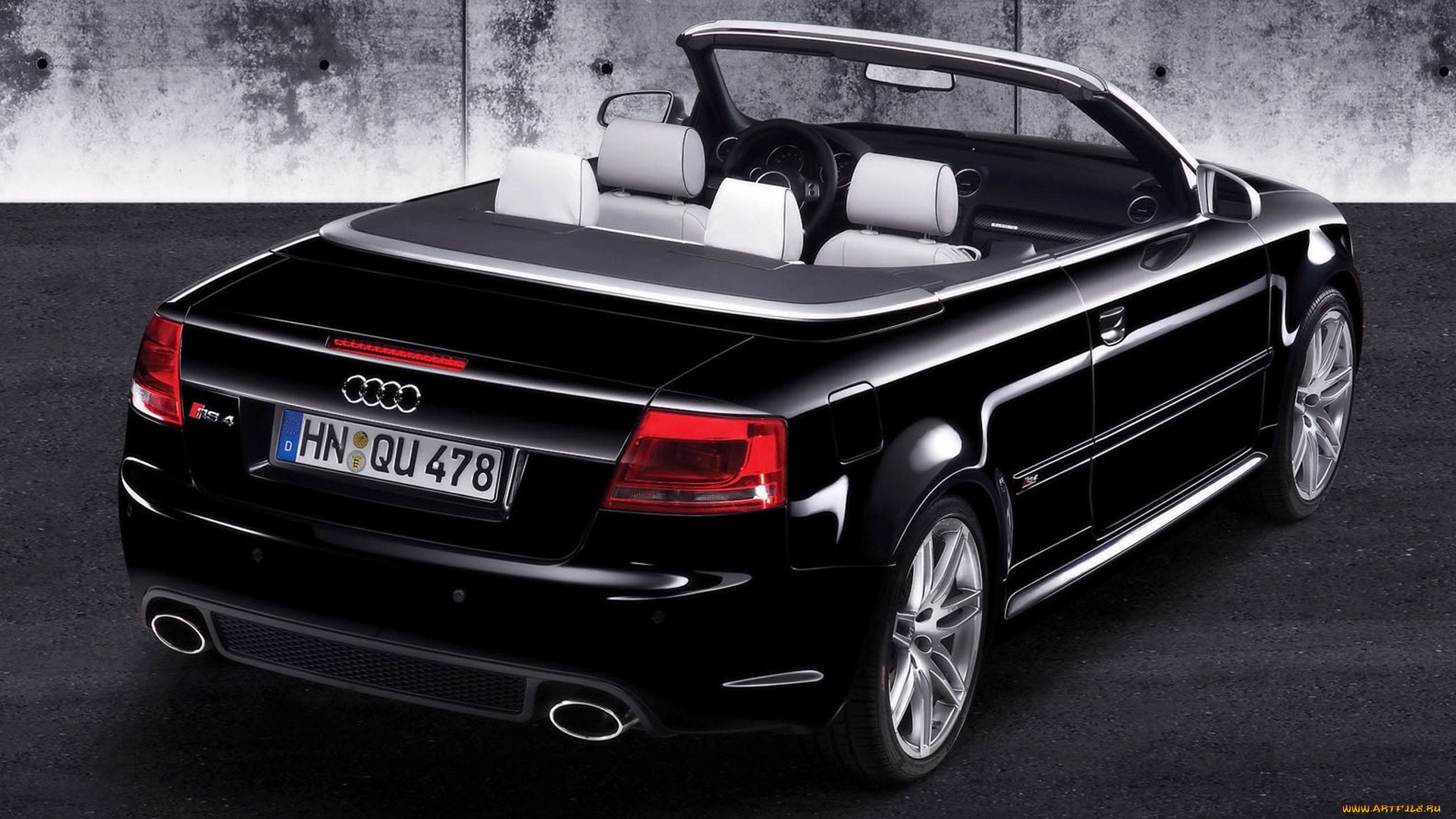 audi, rs4, автомобили, audi, ауди, черная, кабриолет