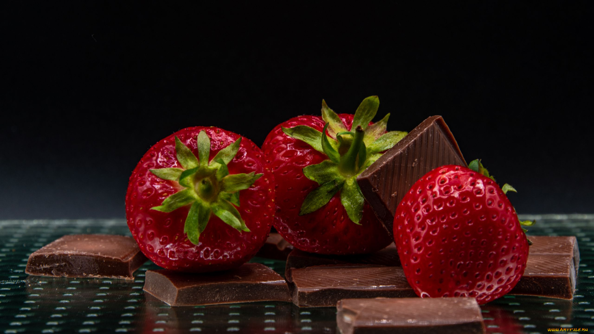 еда, разное, клубника, шоколад