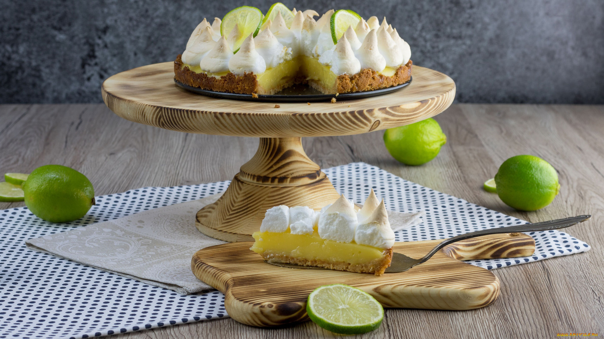еда, торты, цитрусы, лаймы, торт, безе