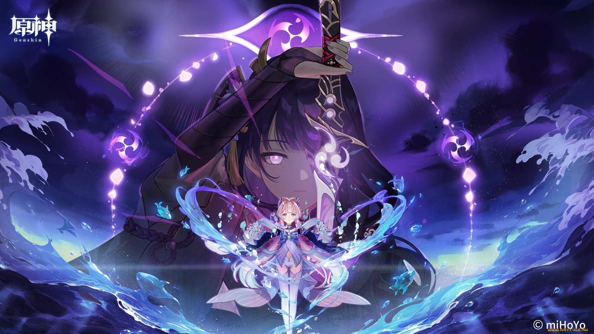 аниме, genshin, impact, геншин