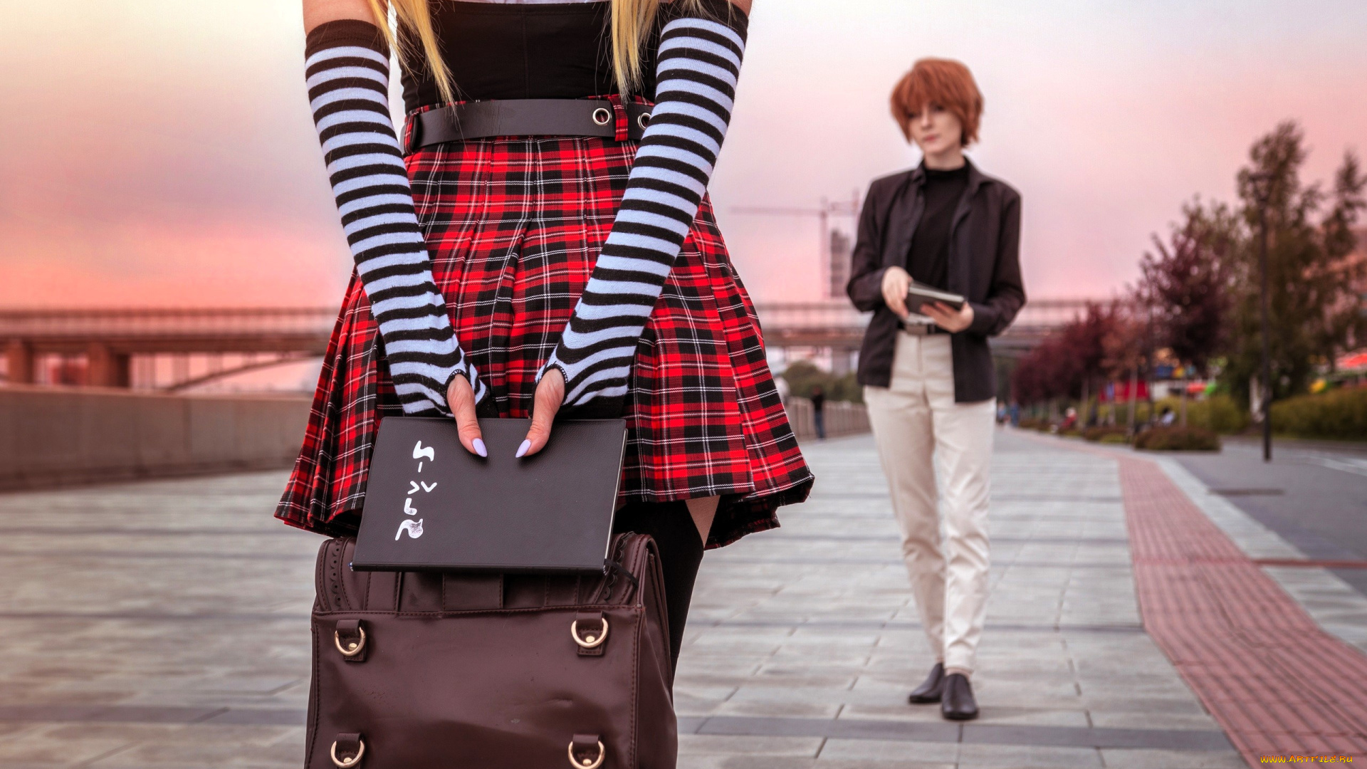 девушки, kirdjava, костюмы, образы, тетрадь, набережная