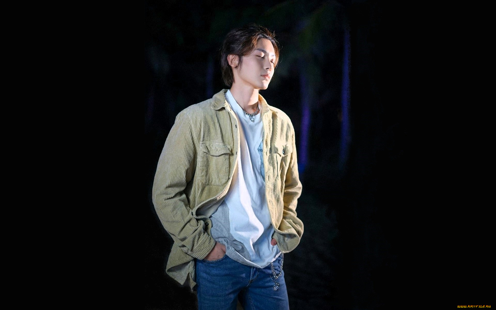 мужчины, hou, ming, hao, актер, куртка