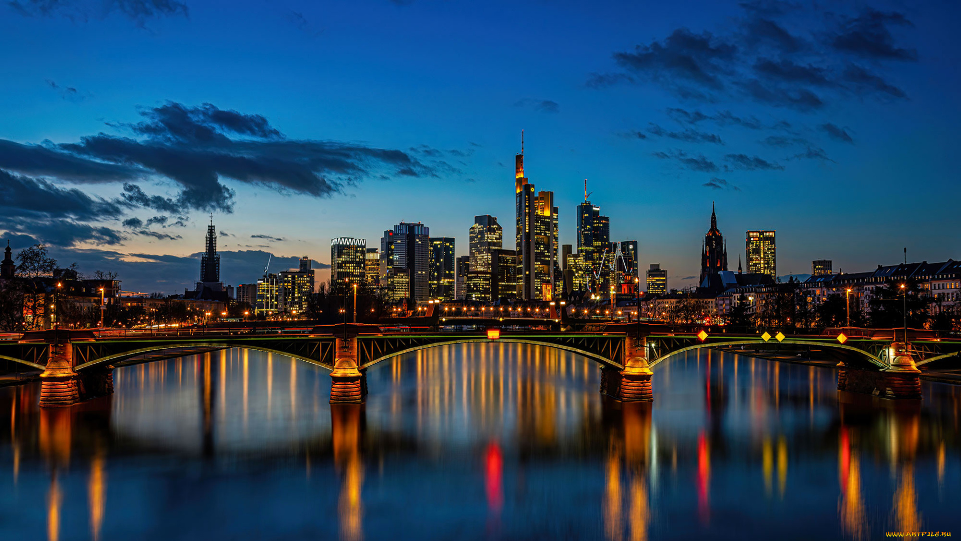 города, франкфурт-на-майне, , германия, пейзаж