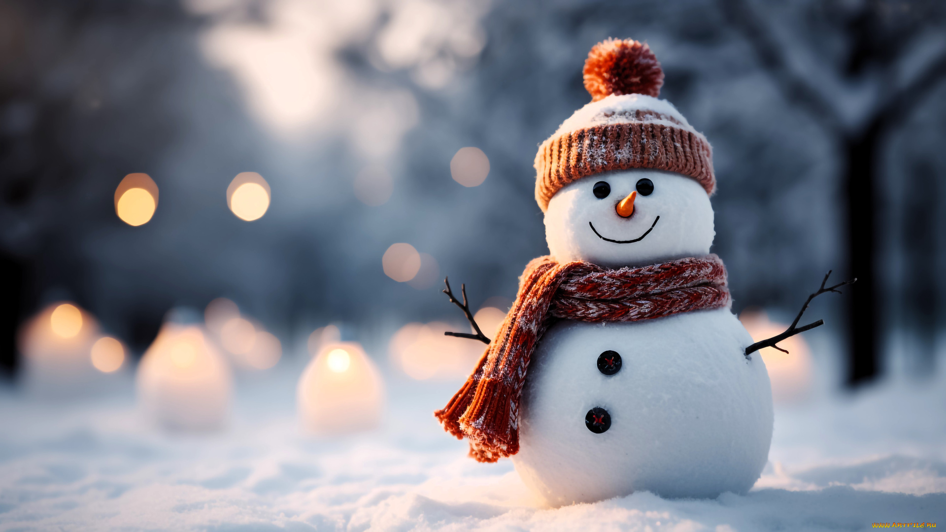 праздничные, снеговики, снеговик, шапка, шарф, снег