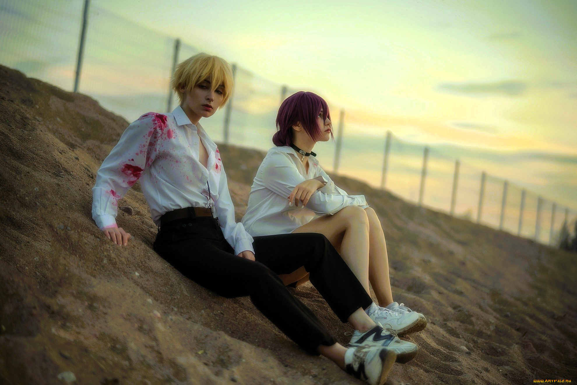 девушки, tenletters, образы, костюмы, косплей, кровь, склон