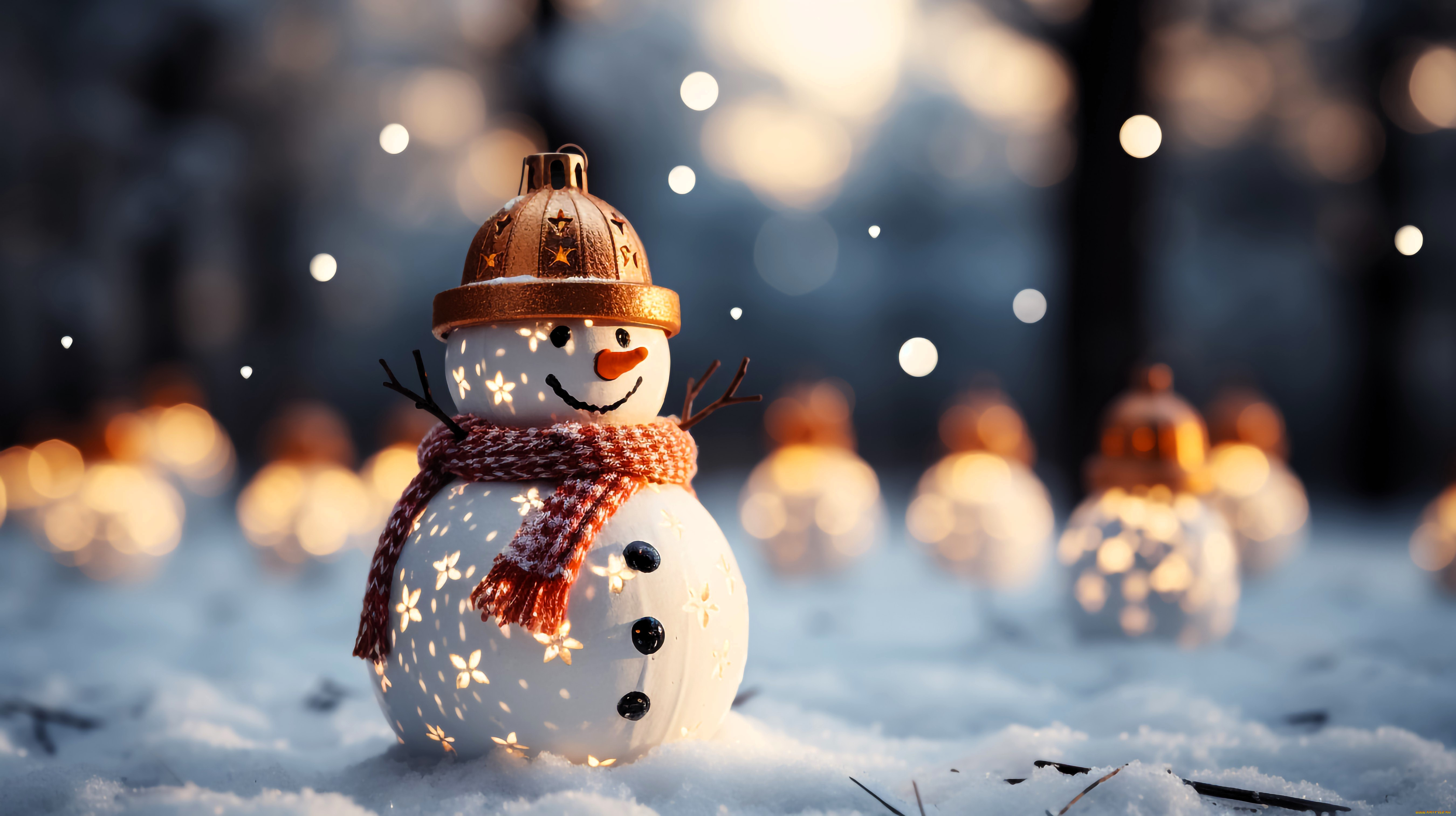 праздничные, снеговики, снеговик, шапка, шарф, снег, узор