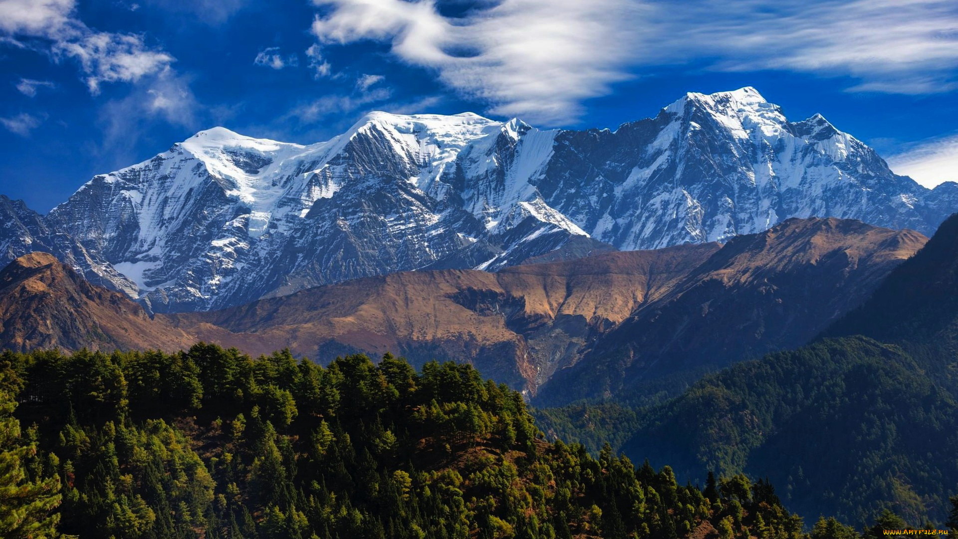 mount, nilgiri, annapurna, range, nepal, природа, горы, mount, nilgiri, annapurna, range, nepal