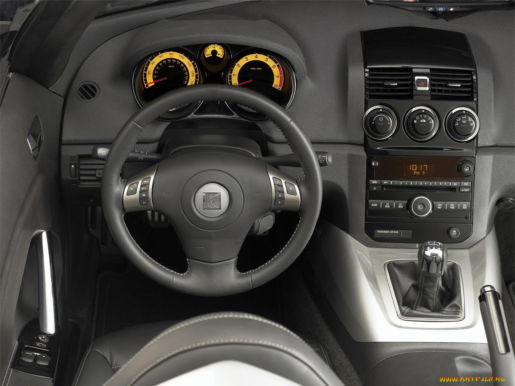 2007, saturn, sky, red, line, автомобили, спидометры, торпедо