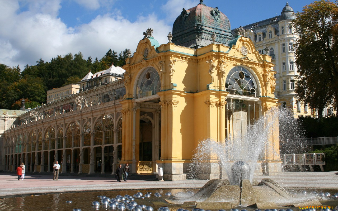 города, фонтаны