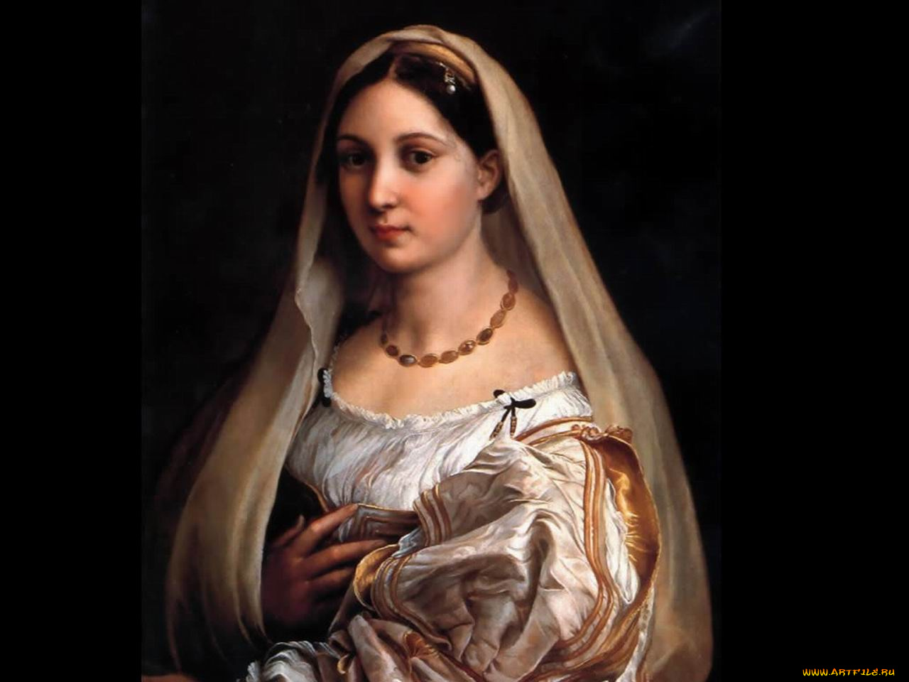 рафаэль, мадонна, вуалью, рисованные, живопись