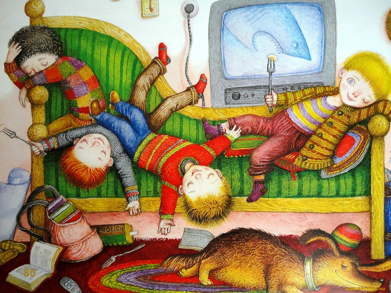 екатерина, штанко, иллюстрации, стихам, для, детей, рисованные