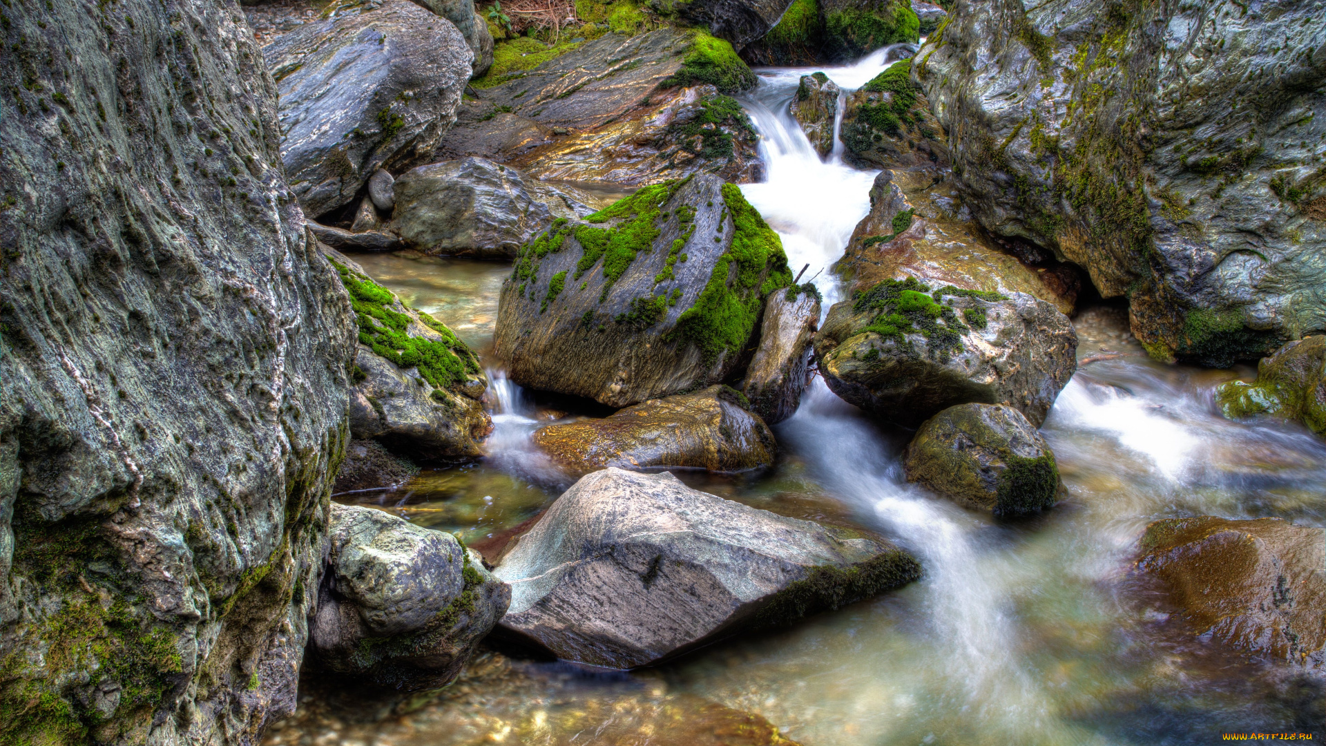 природа, реки, озера, ручей, вода, камни