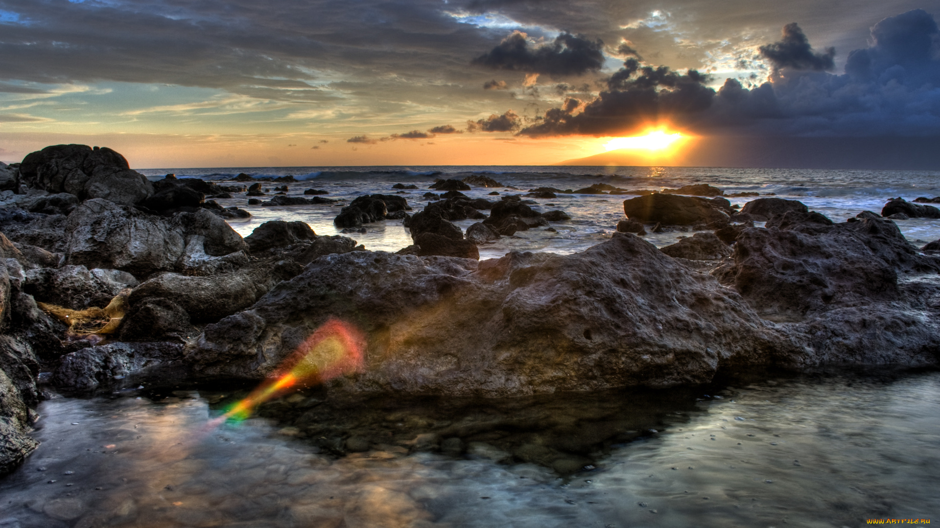 природа, восходы, закаты, вечер, вода, солнце, море, океан