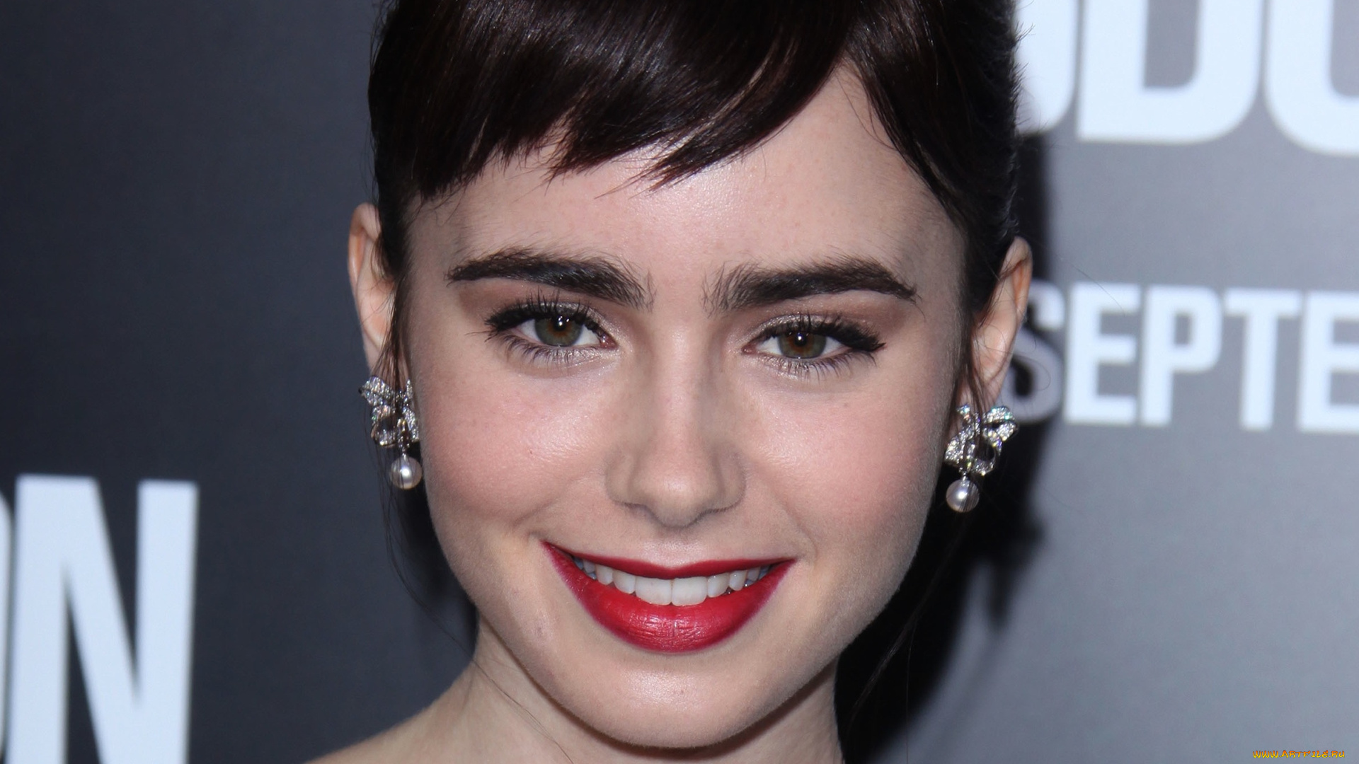 Lily, Collins, девушки, милая