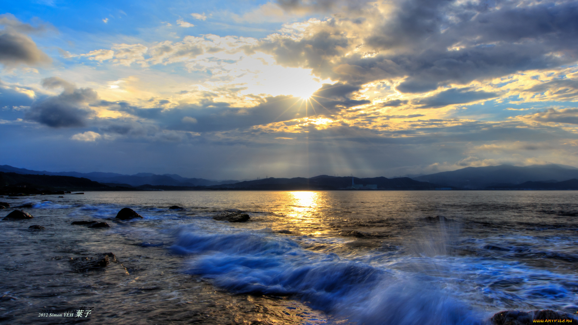 природа, моря, океаны, побережье, закат, море