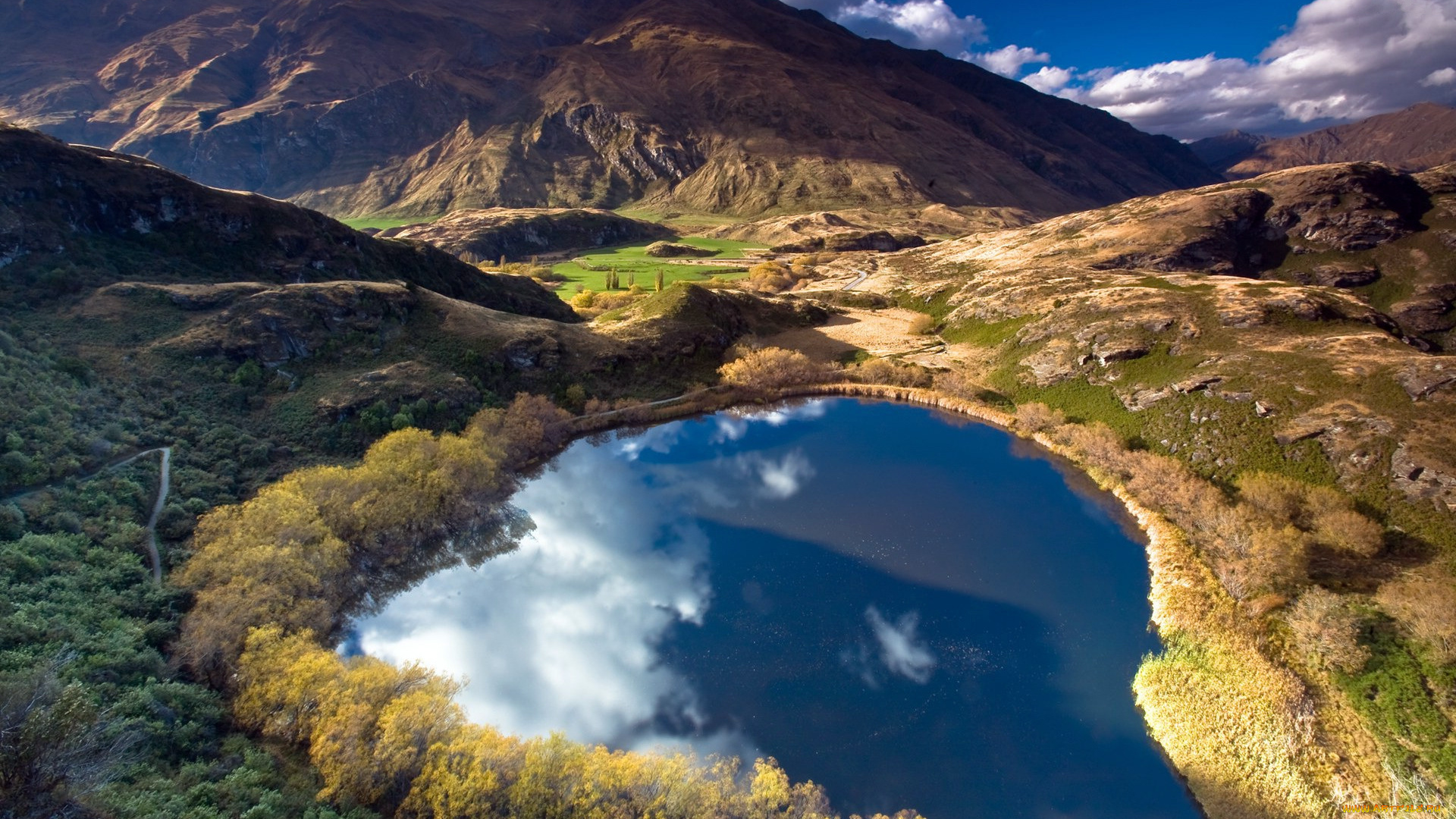 природа, реки, озера, горы, озеро, долина