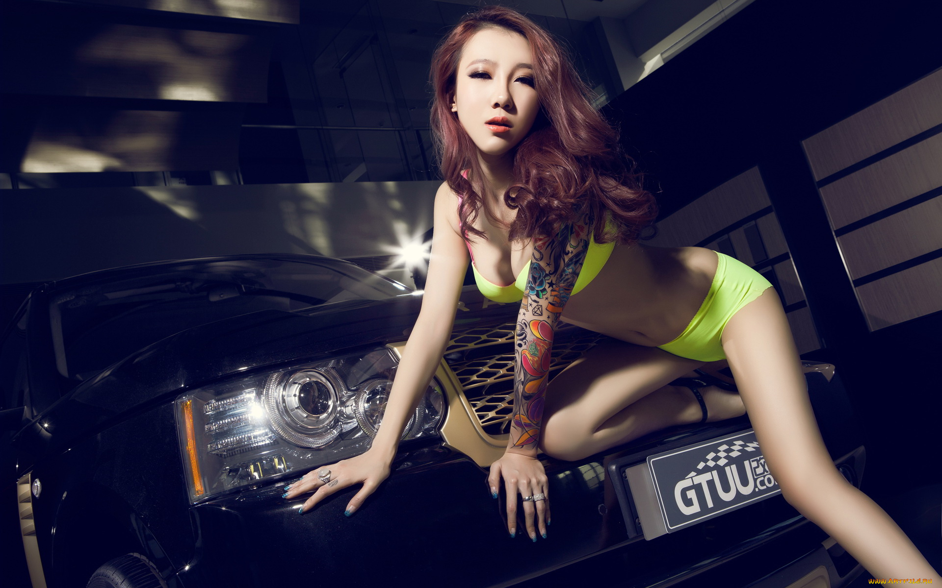 автомобили, авто, девушками, азиатка, девушка, автомобиль