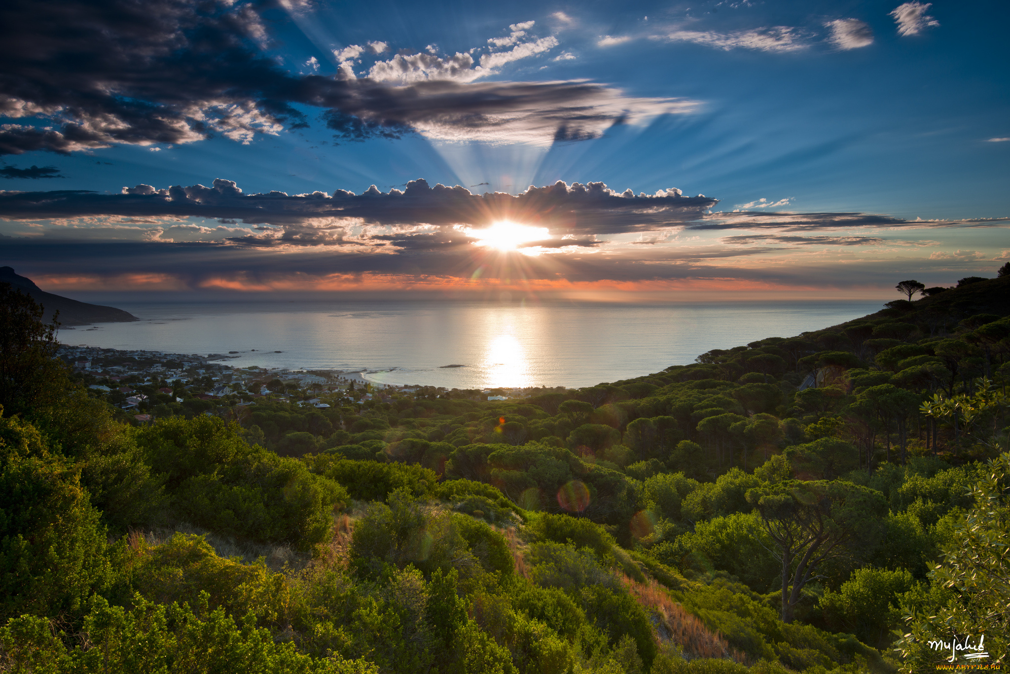 camps, bay, cape, town, south, africa, природа, восходы, закаты, кейптаун, южная, африка, океан, закат