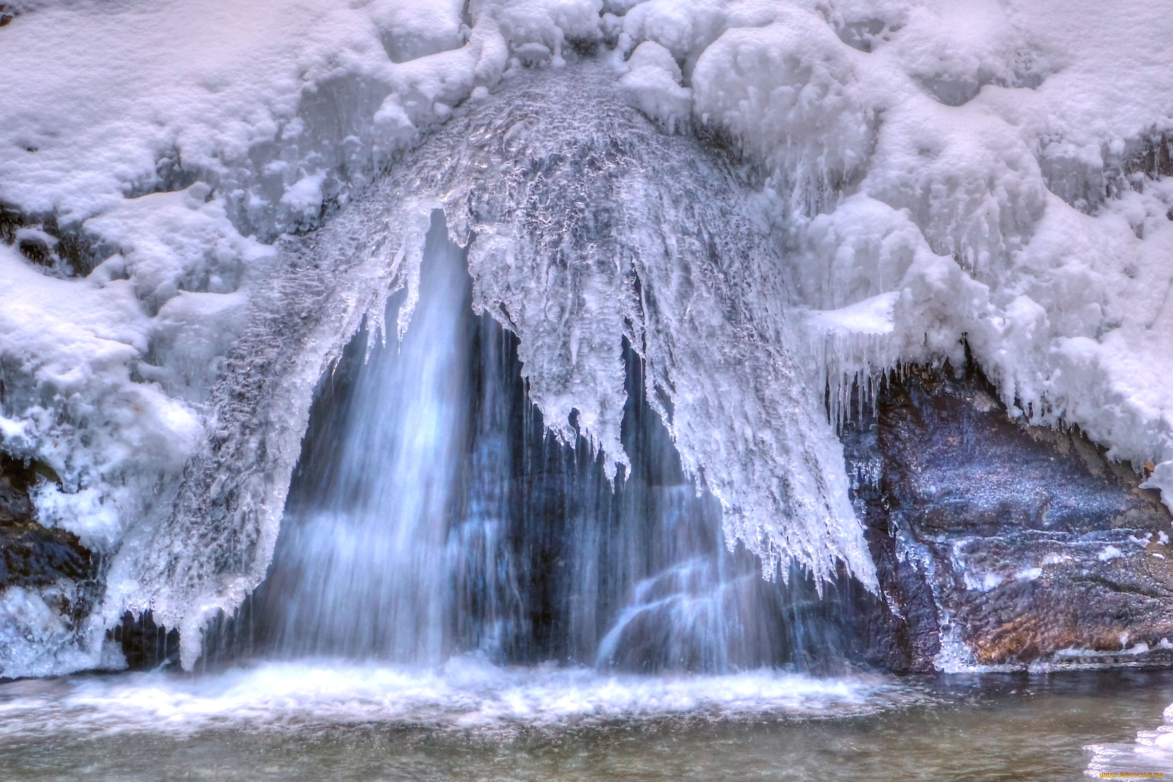 природа, айсберги, ледники, лед, вода