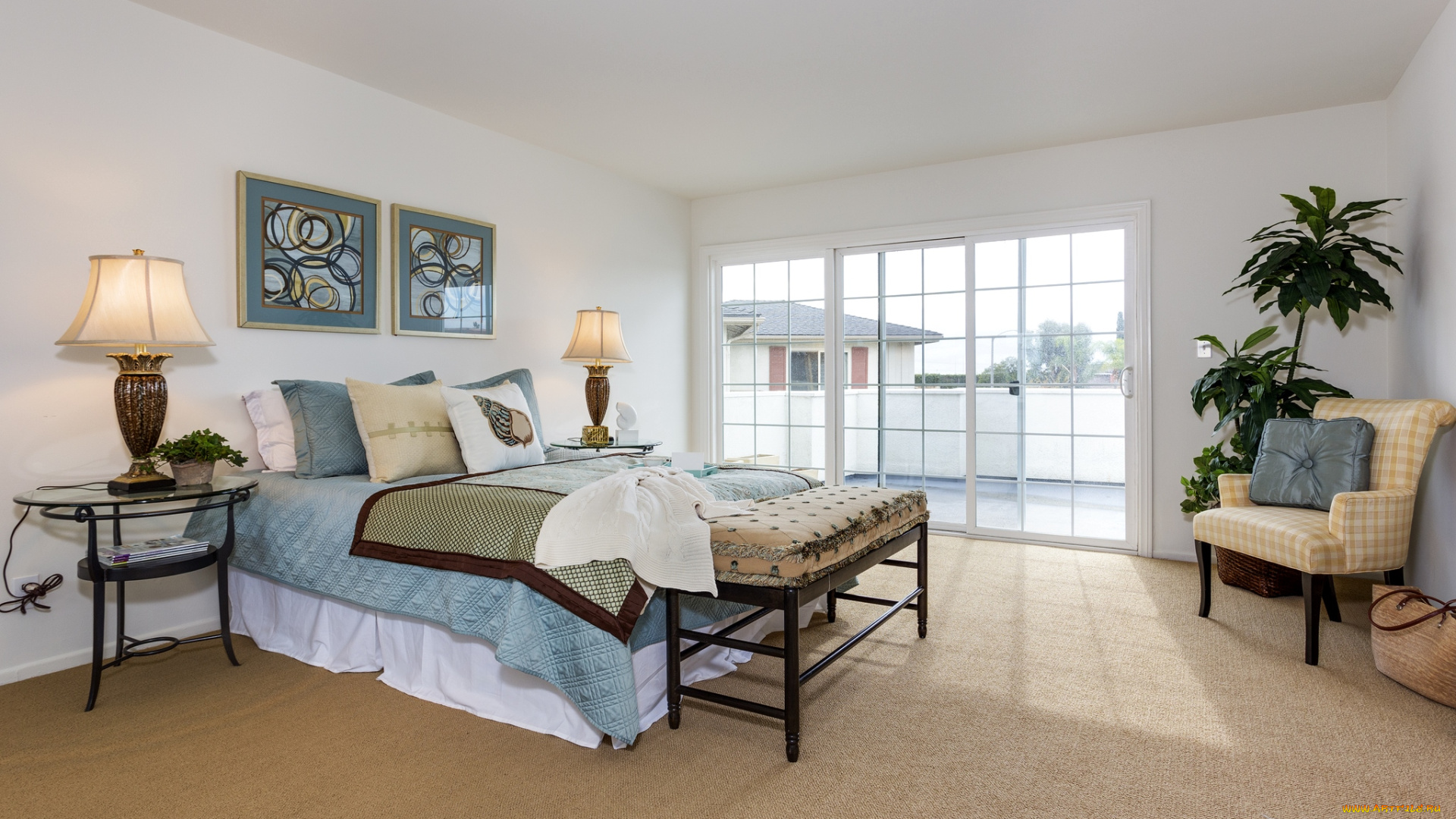 интерьер, спальня, кровать