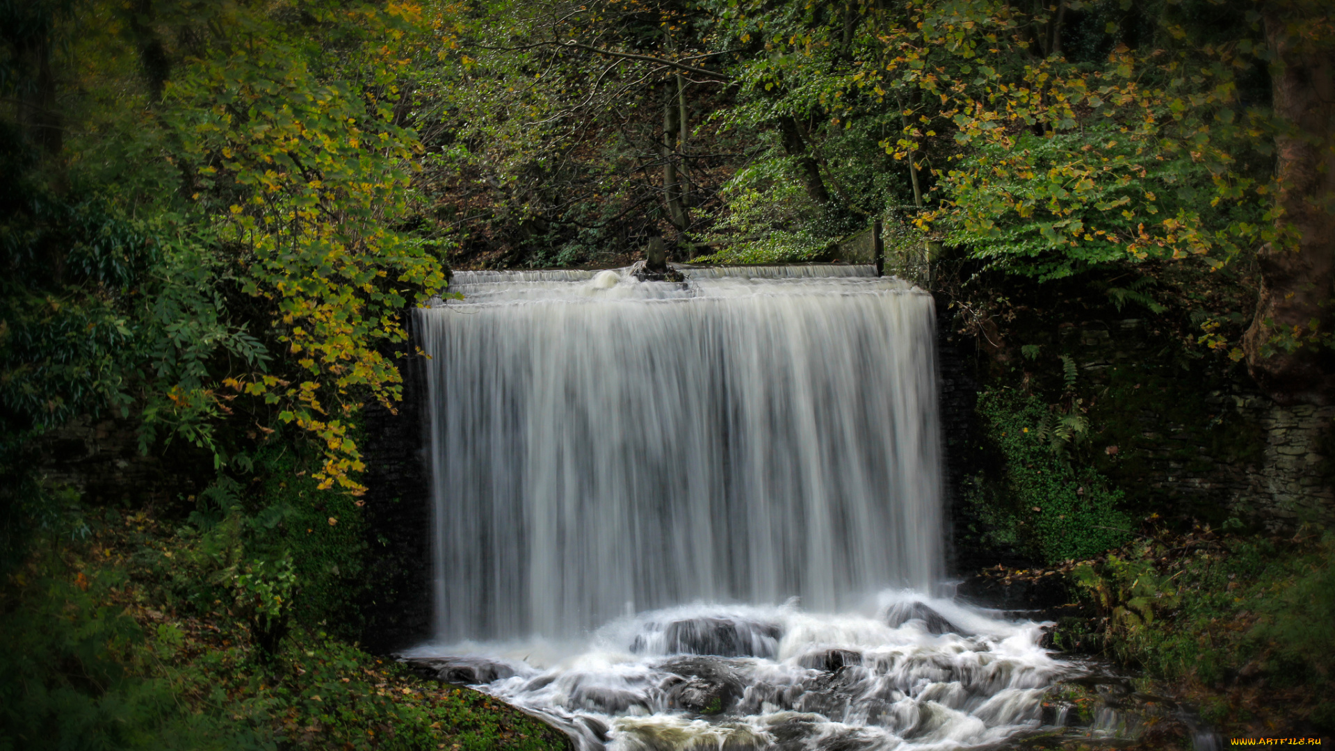 природа, водопады, Чешир, bollington