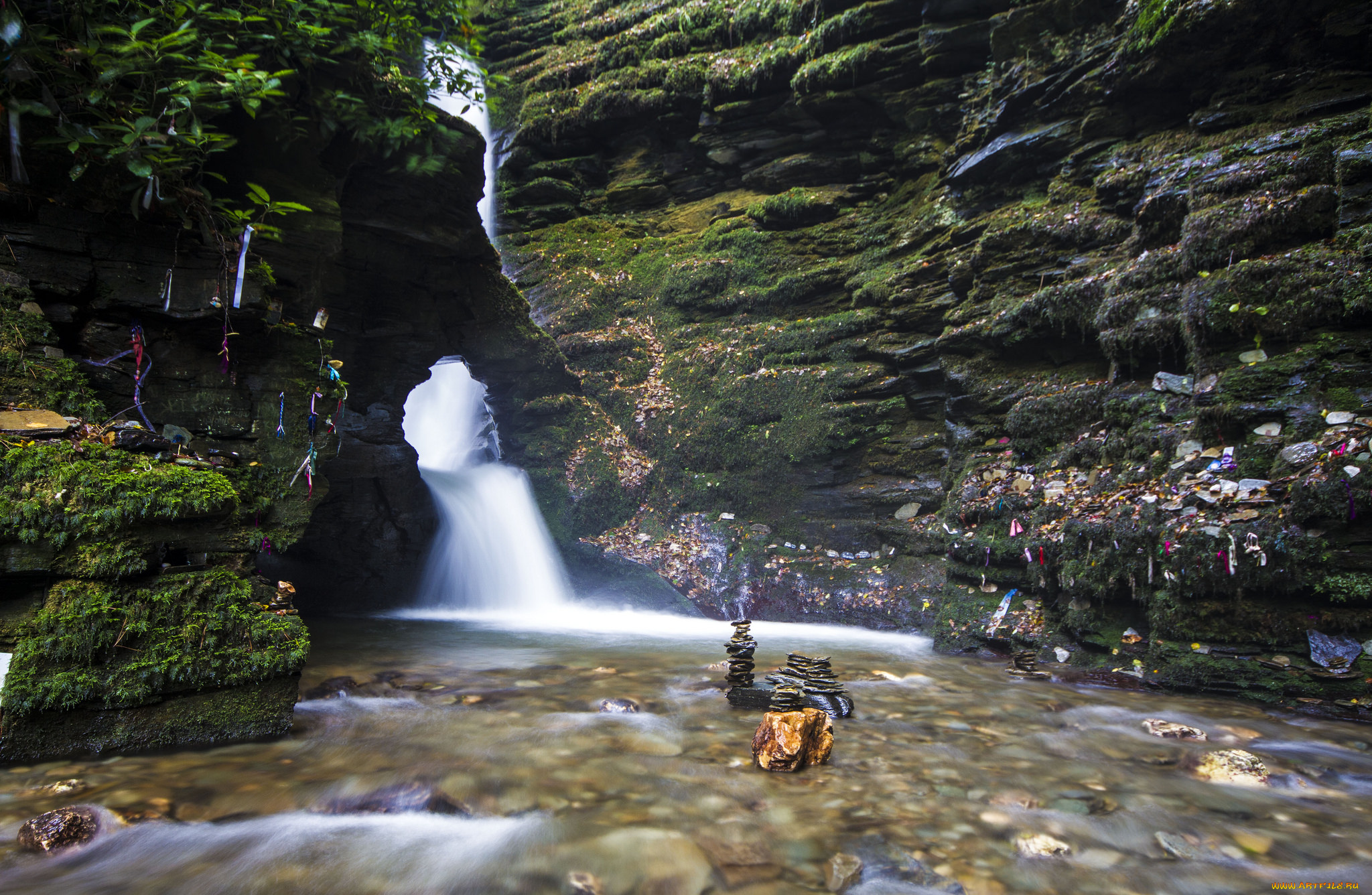 природа, водопады, вода, камни, водопад
