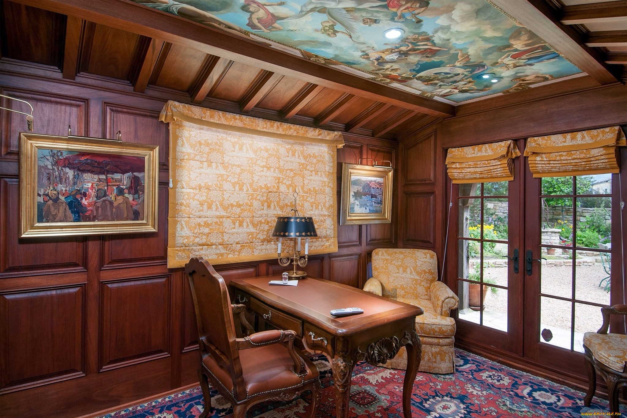 интерьер, кабинет, , библиотека, , офис, стол, кресло