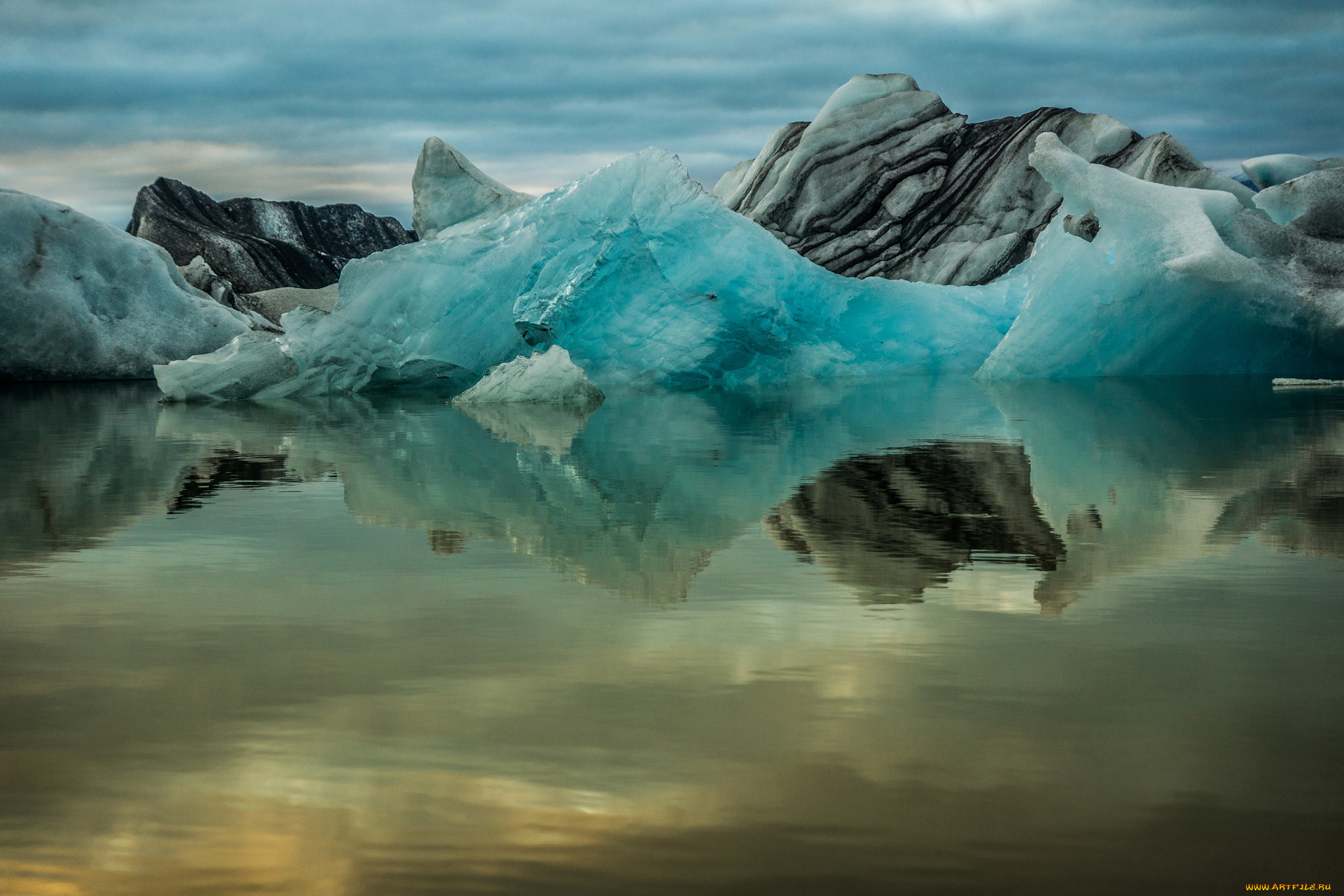 природа, айсберги, и, ледники, ледники