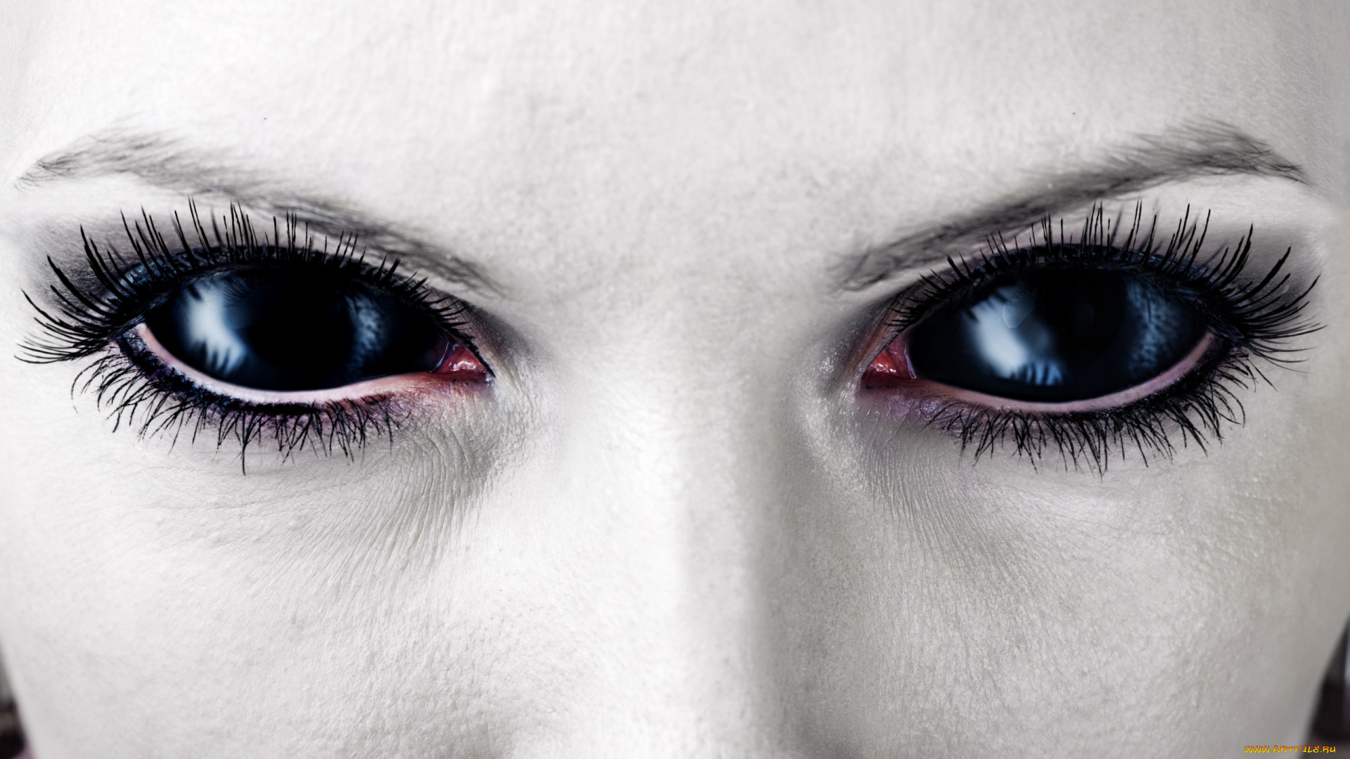 фэнтези, фотоарт, черные, глаза, иностранец, женщина, scary, creepy, stranger, alien, woman, black, eyes, жутко, страшно, незнакомец