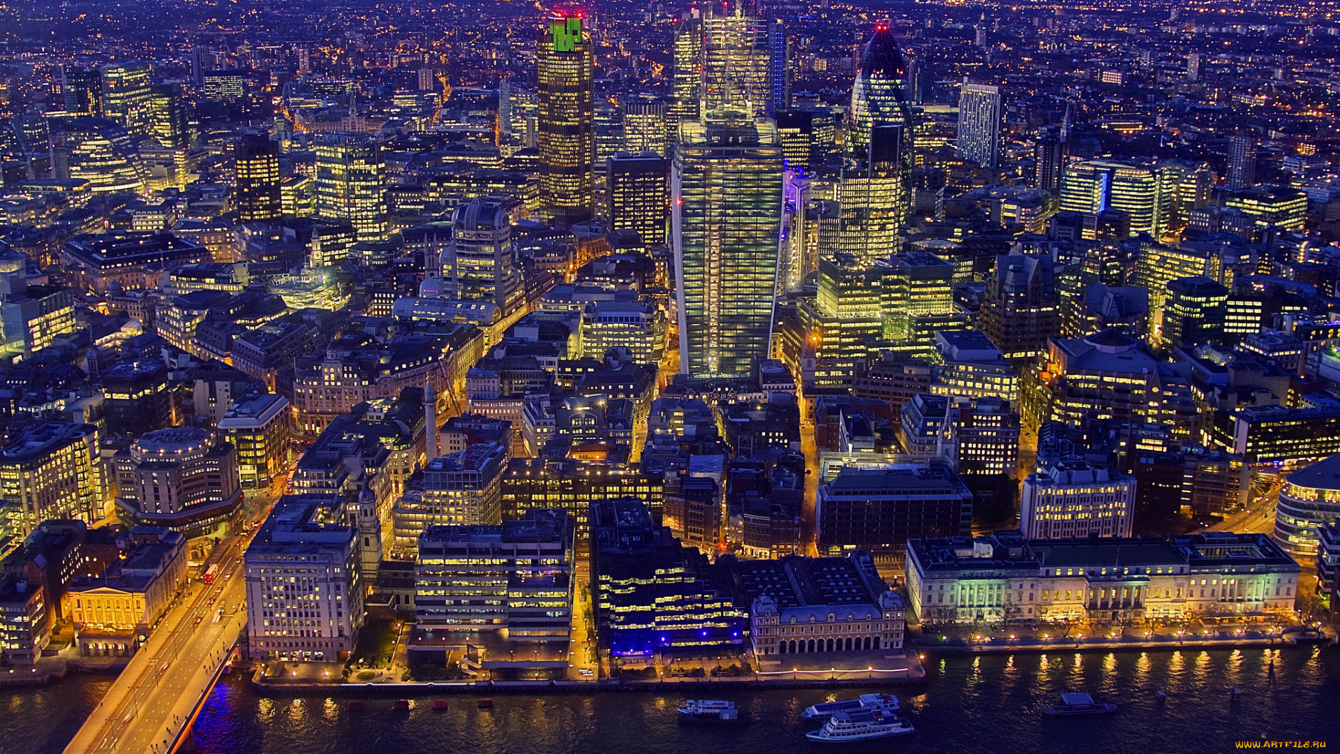 города, лондон, , великобритания, англия, лондон, ночь, огни