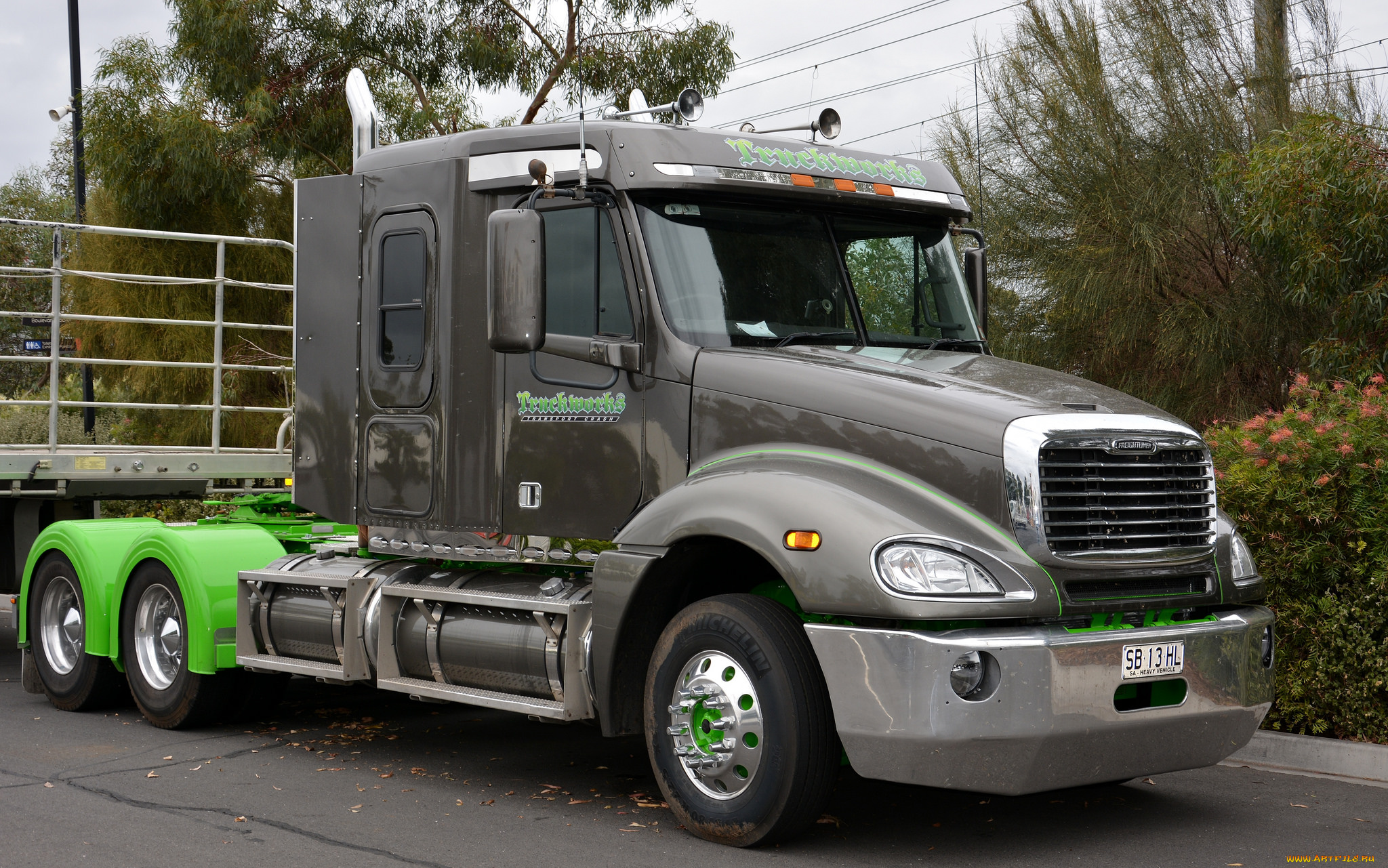 freightliner, автомобили, седельный, грузовик, тяжелый, тягач