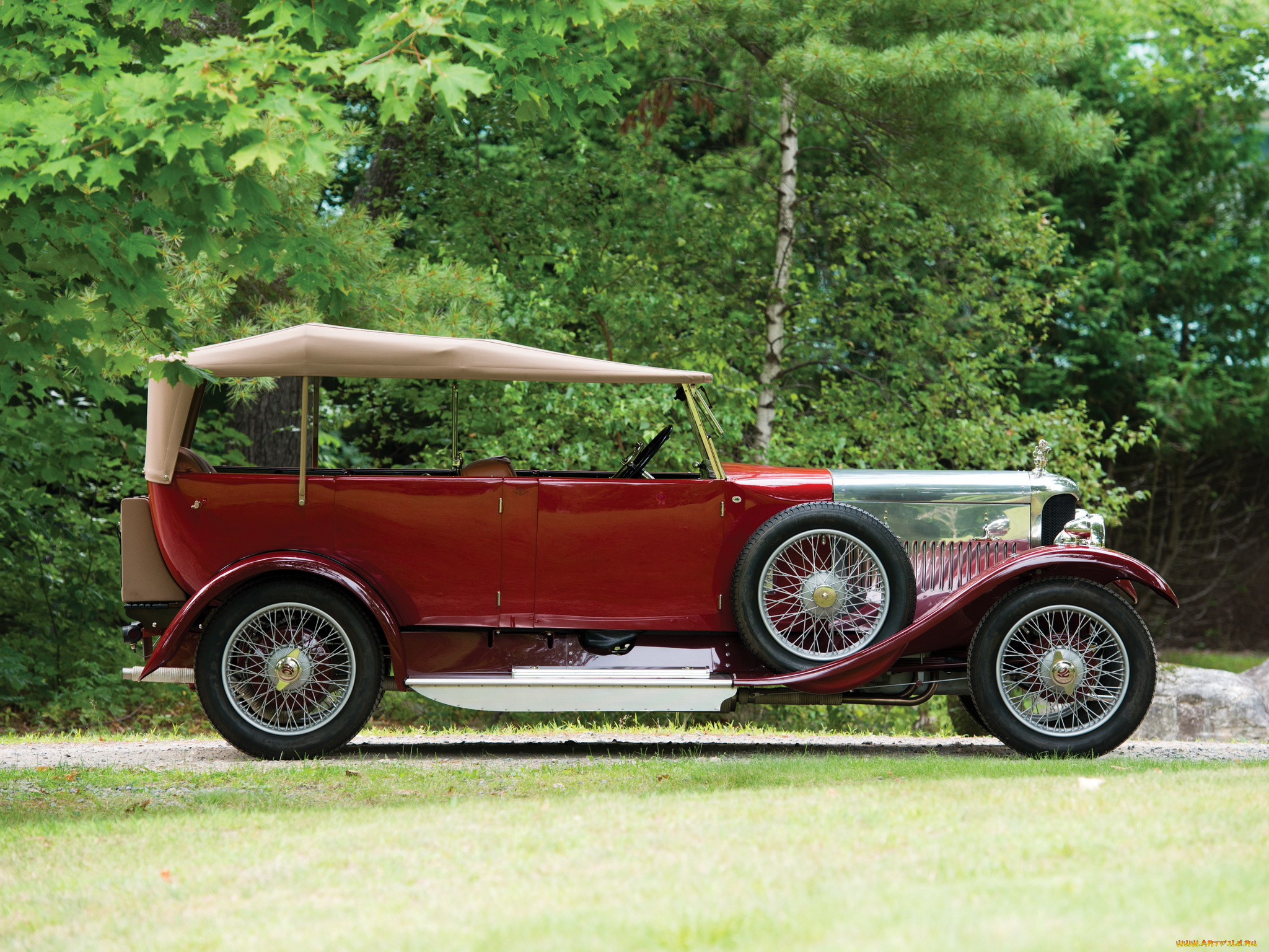 автомобили, классика, 1929г, красный, tourer, ac, acedes-magna