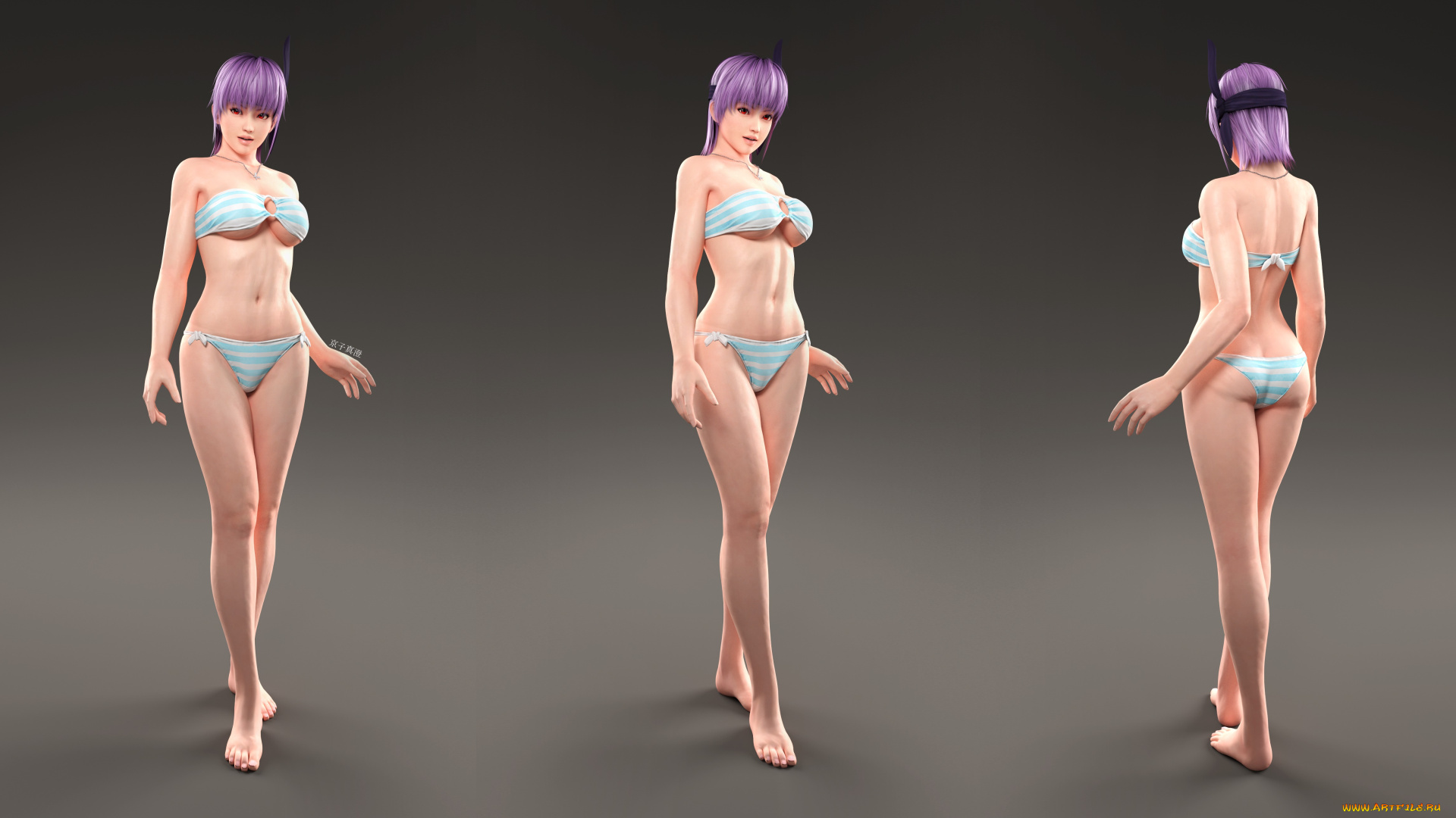 3д, графика, аниме, , anime, фон, взгляд, девушка