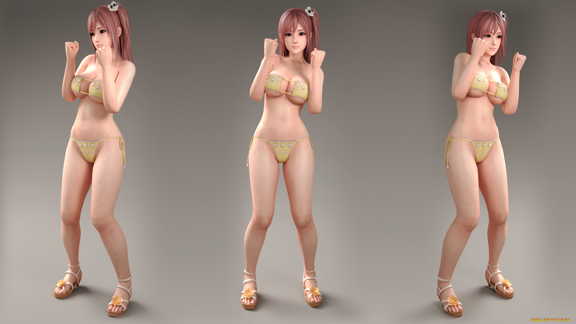 3д, графика, аниме, , anime, фон, взгляд, девушка