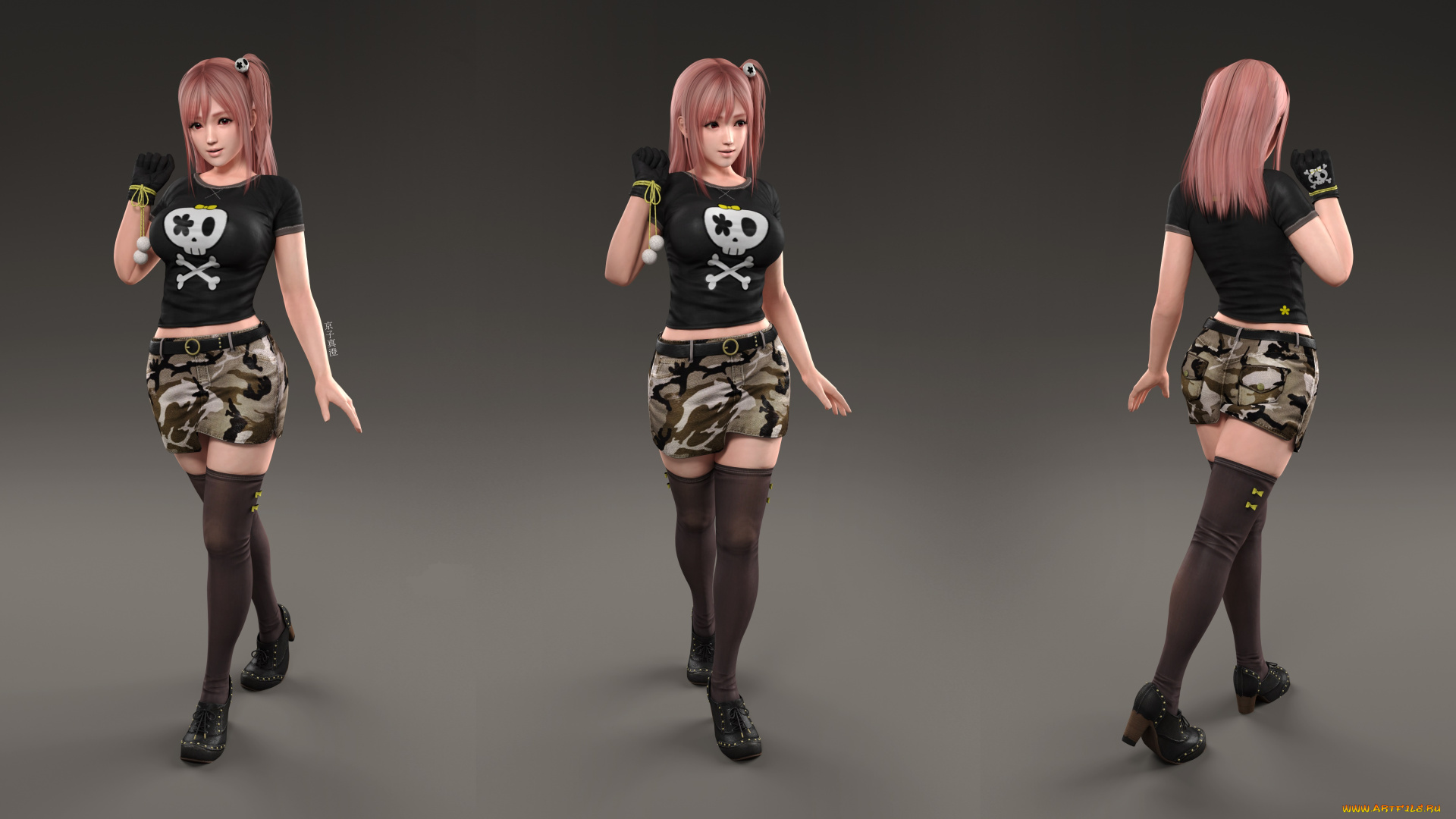 3д, графика, аниме, , anime, фон, взгляд, девушка