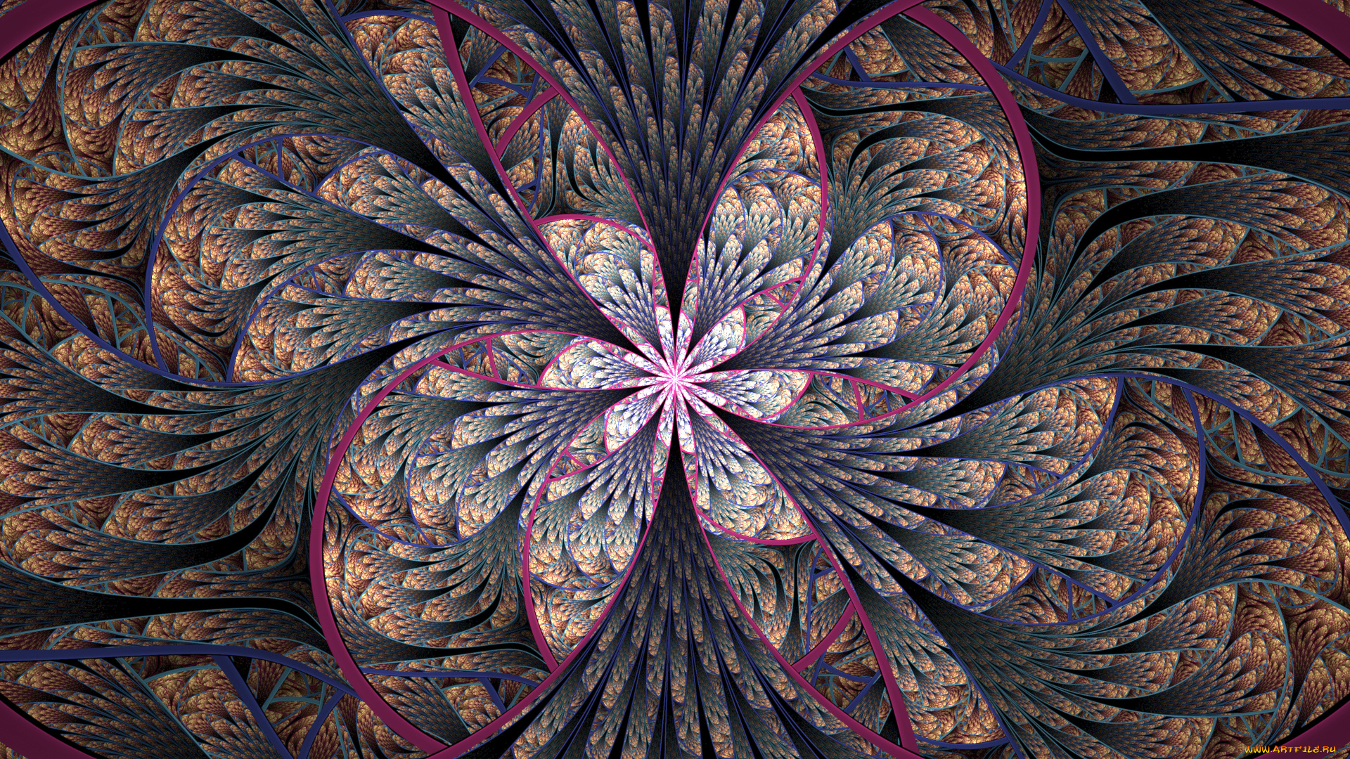 3д, графика, фракталы, , fractal, узор, фон, цвета