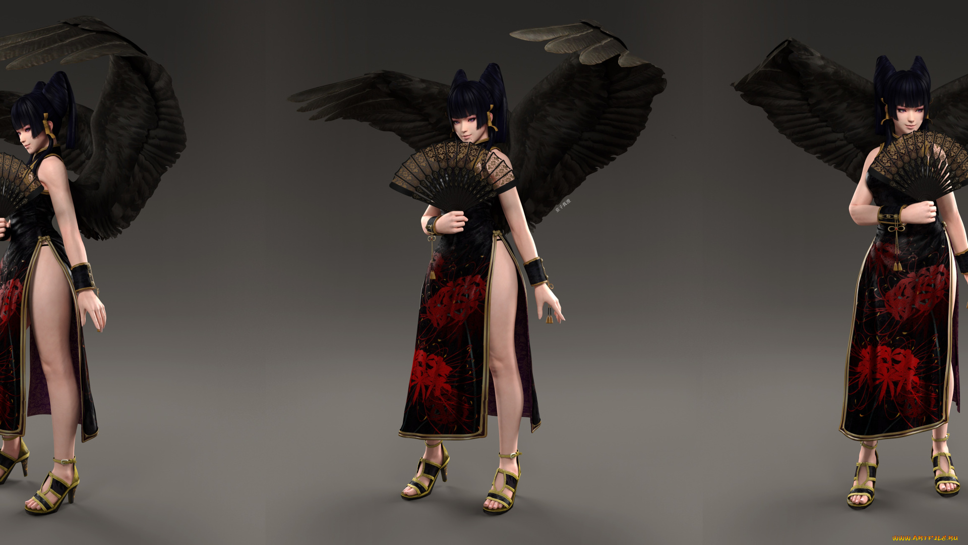 3д, графика, существа, , creatures, демон, фон, взгляд, девушка