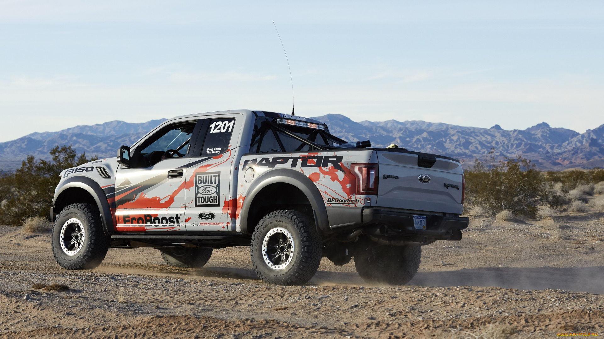 автомобили, ford, 2017г, f-150, raptor, race, truck