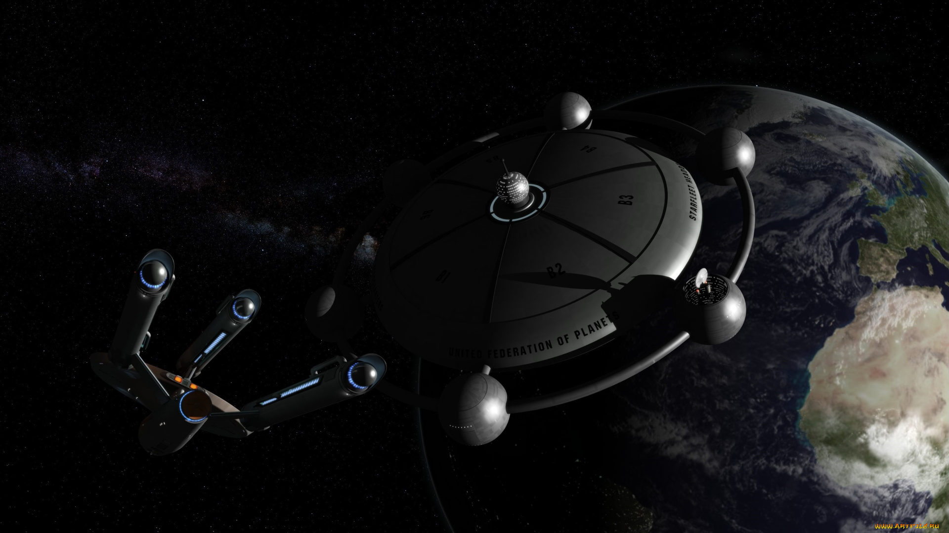 космос, арт, полет, космический, корабль, вселенная, планета